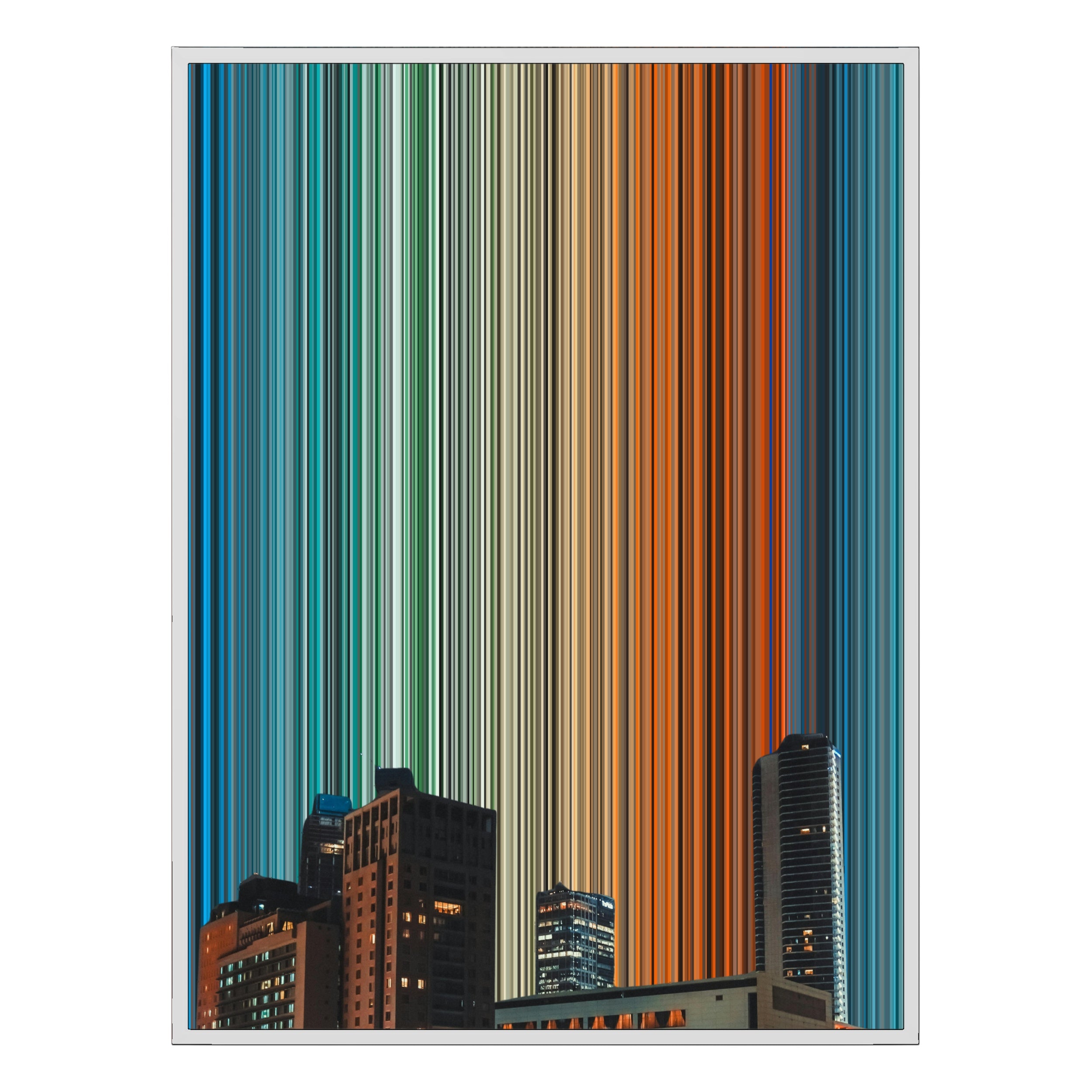 12×20" Metallic Float Frame Canvas - White Frame variant