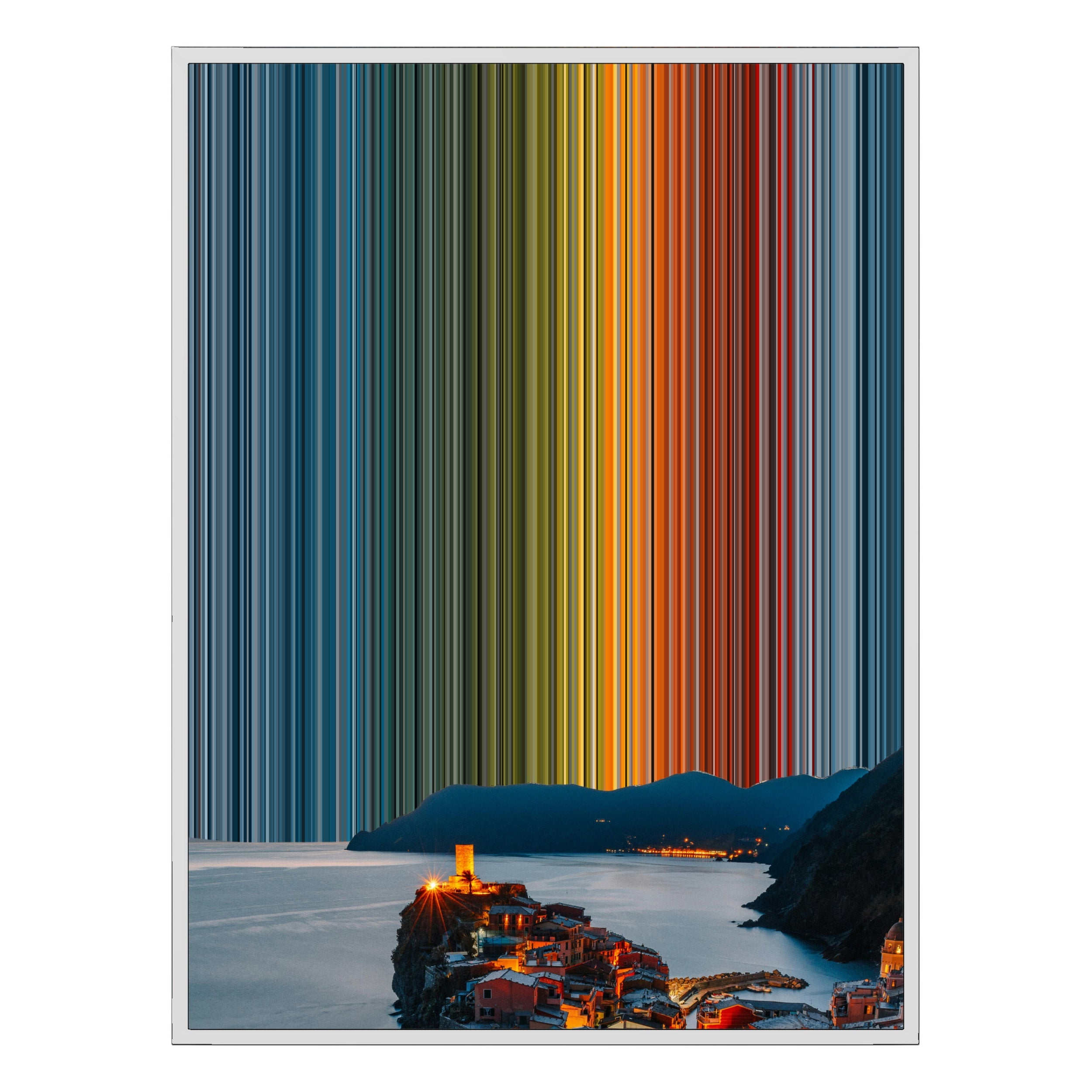 12×20" Metallic Float Frame Canvas - White Frame variant