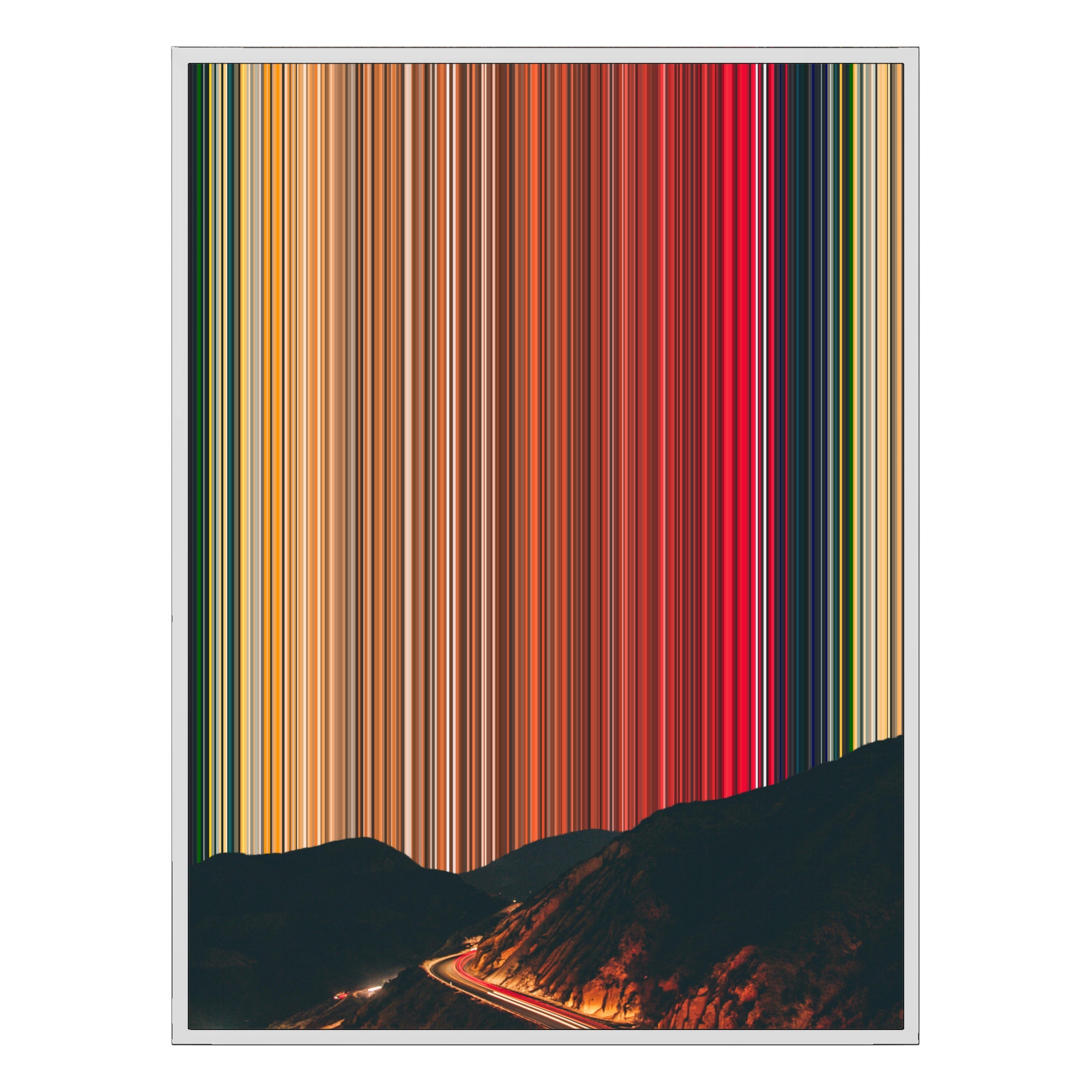 12×20" Metallic Float Frame Canvas - White Frame variant