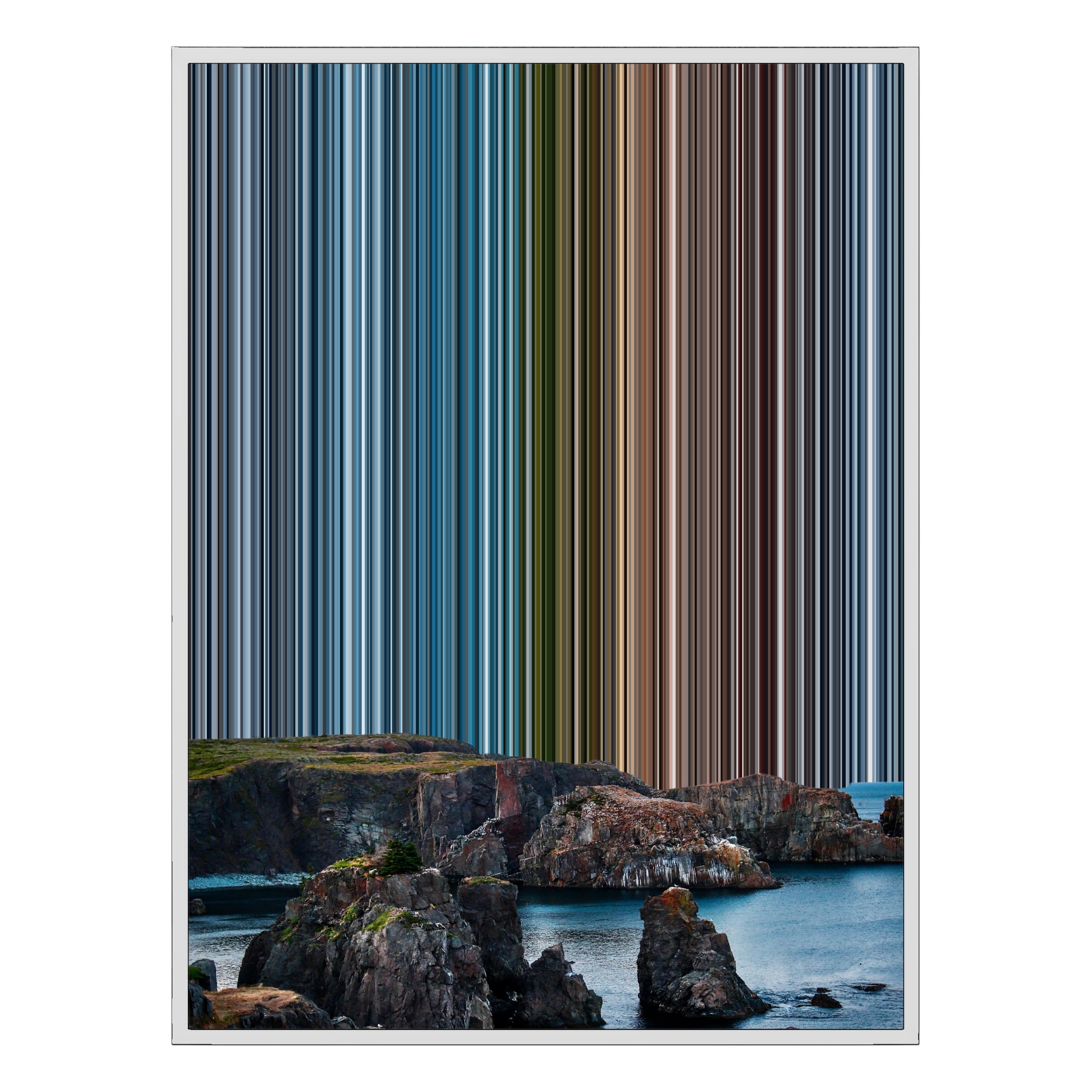 12×20" Metallic Float Frame Canvas - White Frame variant