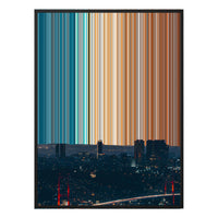 14×8" Metallic Float Frame Canvas - Black Frame variant