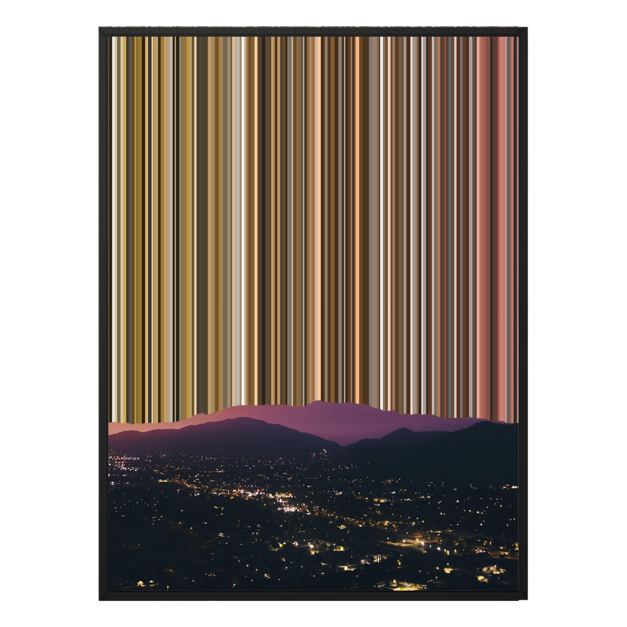 14×8" Metallic Float Frame Canvas - Black Frame variant