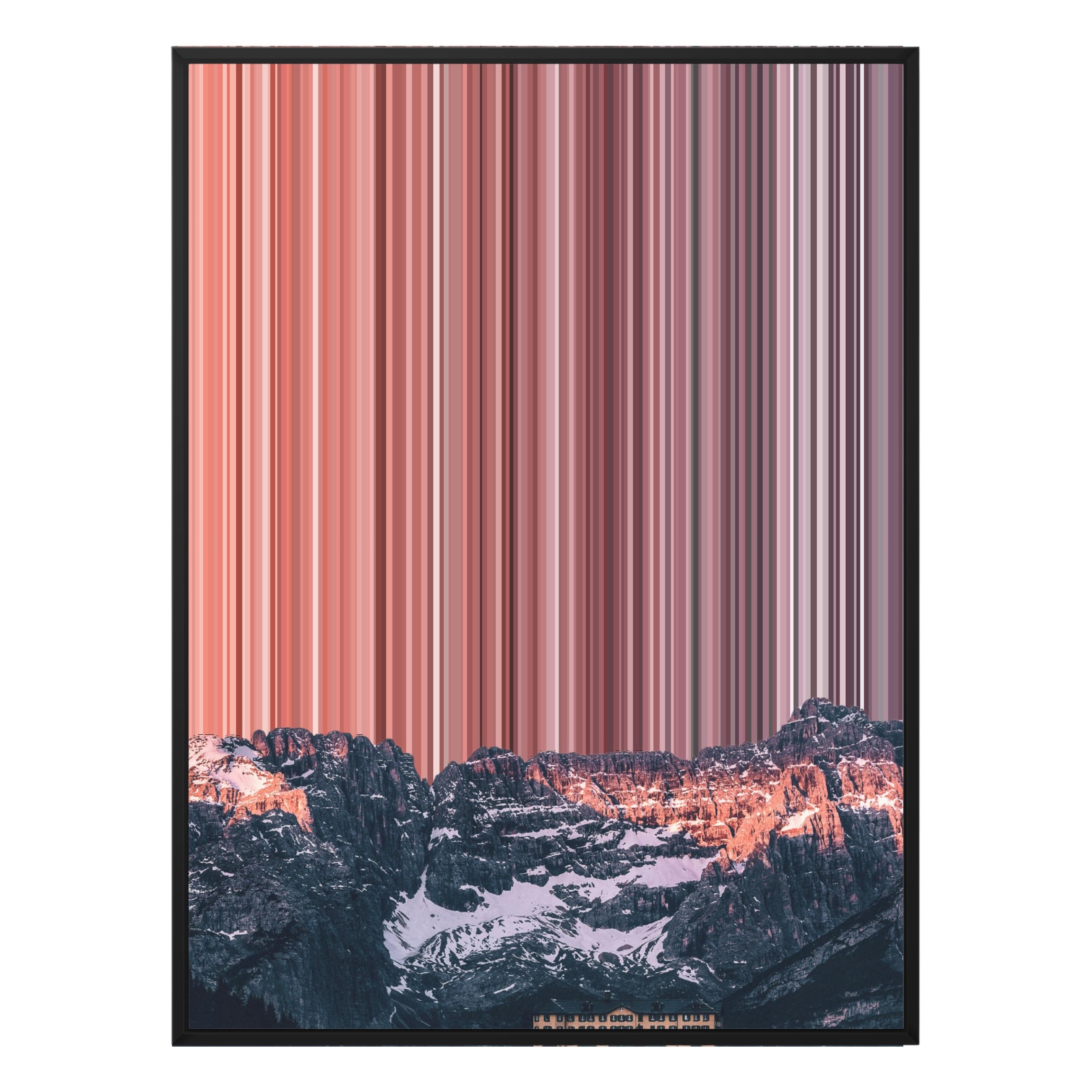 14×8" Metallic Float Frame Canvas - Black Frame variant