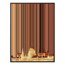 14×8" Metallic Float Frame Canvas - Brown Frame variant