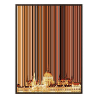 14×8" Metallic Float Frame Canvas - Brown Frame variant