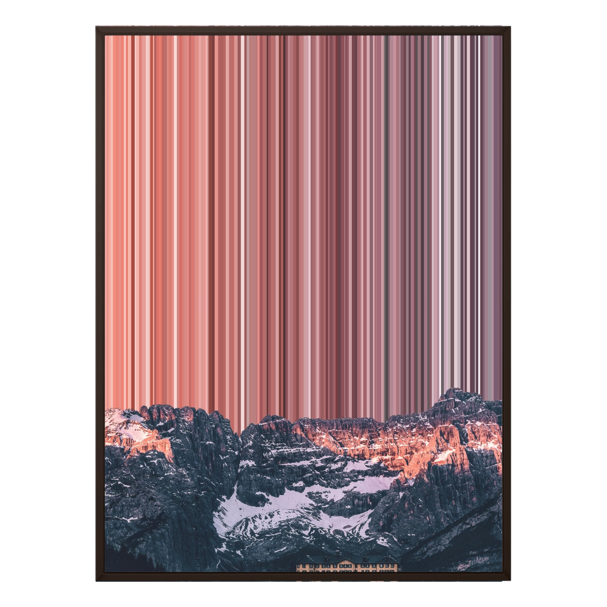 14×8" Metallic Float Frame Canvas - Brown Frame variant