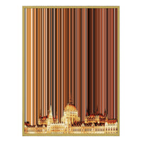 14×8" Metallic Float Frame Canvas - Gold Frame variant