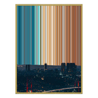 14×8" Metallic Float Frame Canvas - Gold Frame variant