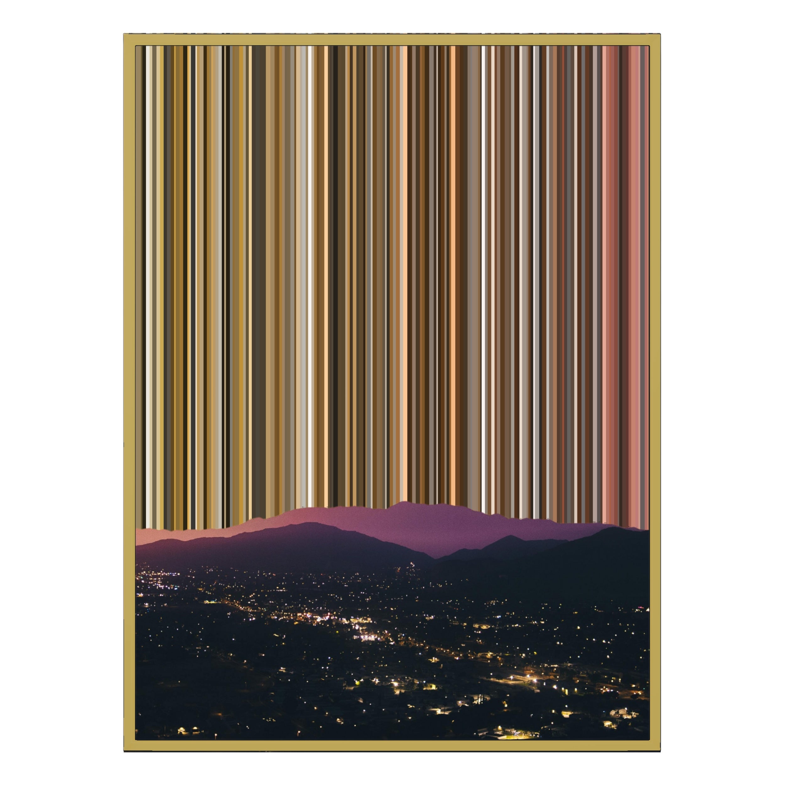 14×8" Metallic Float Frame Canvas - Gold Frame variant