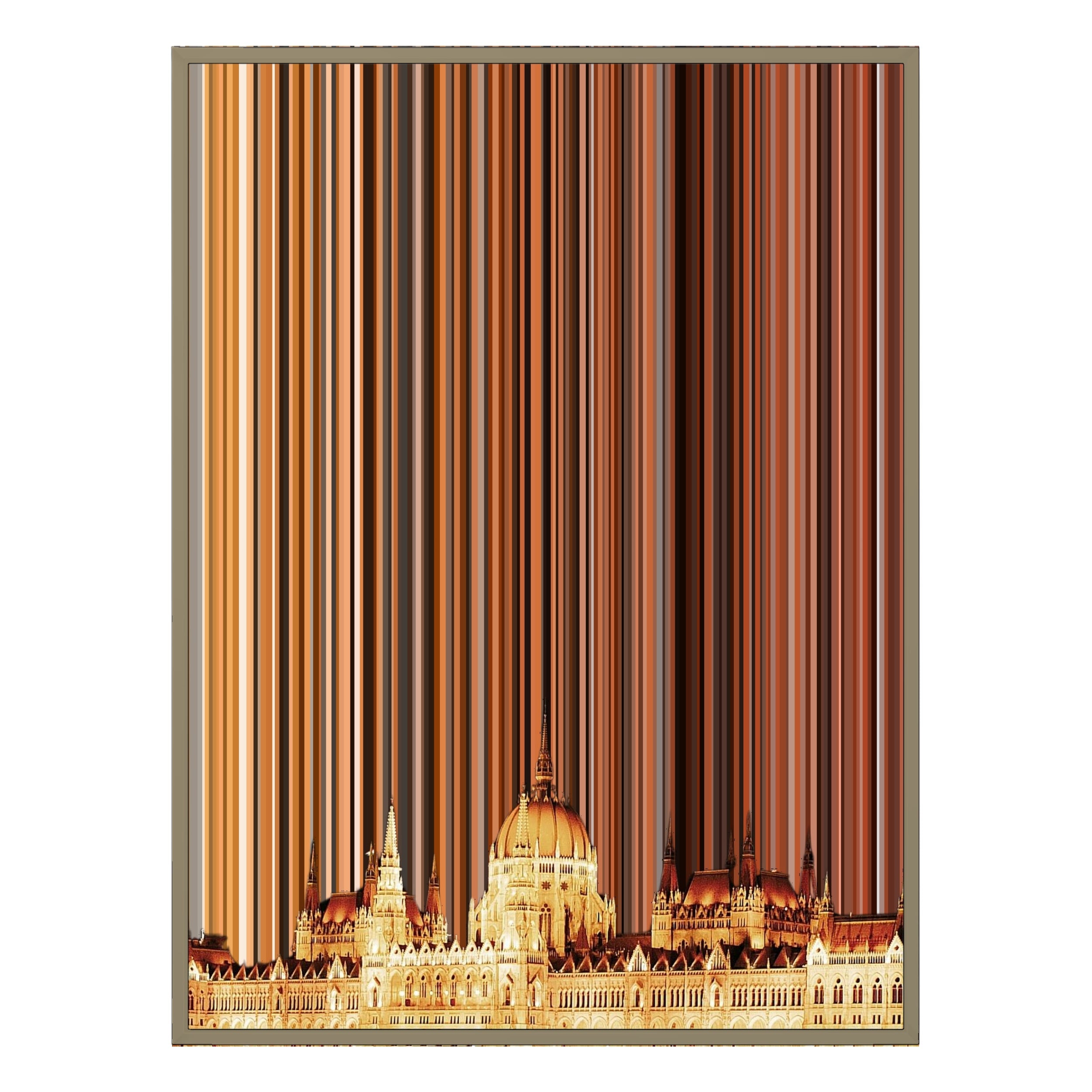 14×8" Metallic Float Frame Canvas - Natural Frame variant