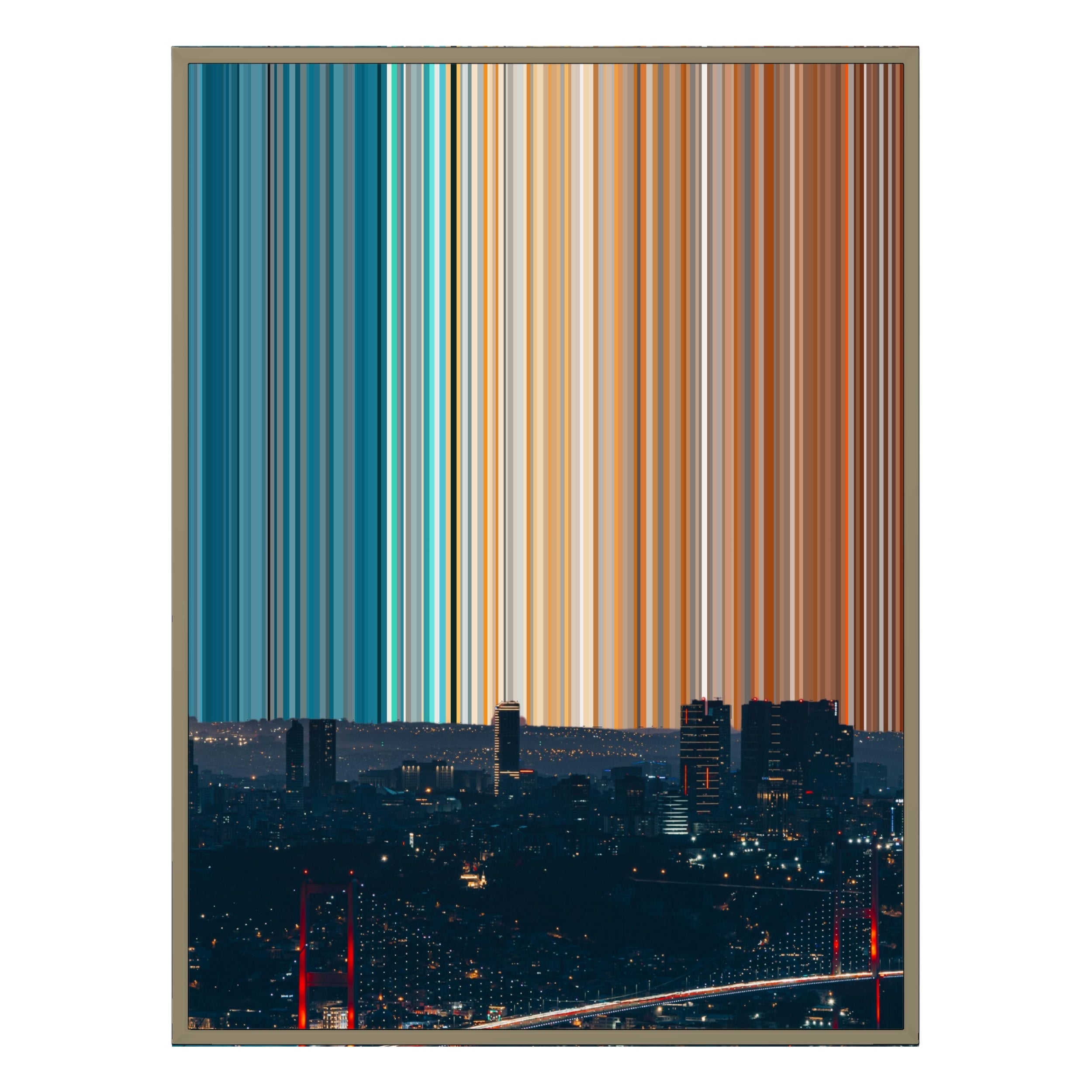 14×8" Metallic Float Frame Canvas - Natural Frame variant