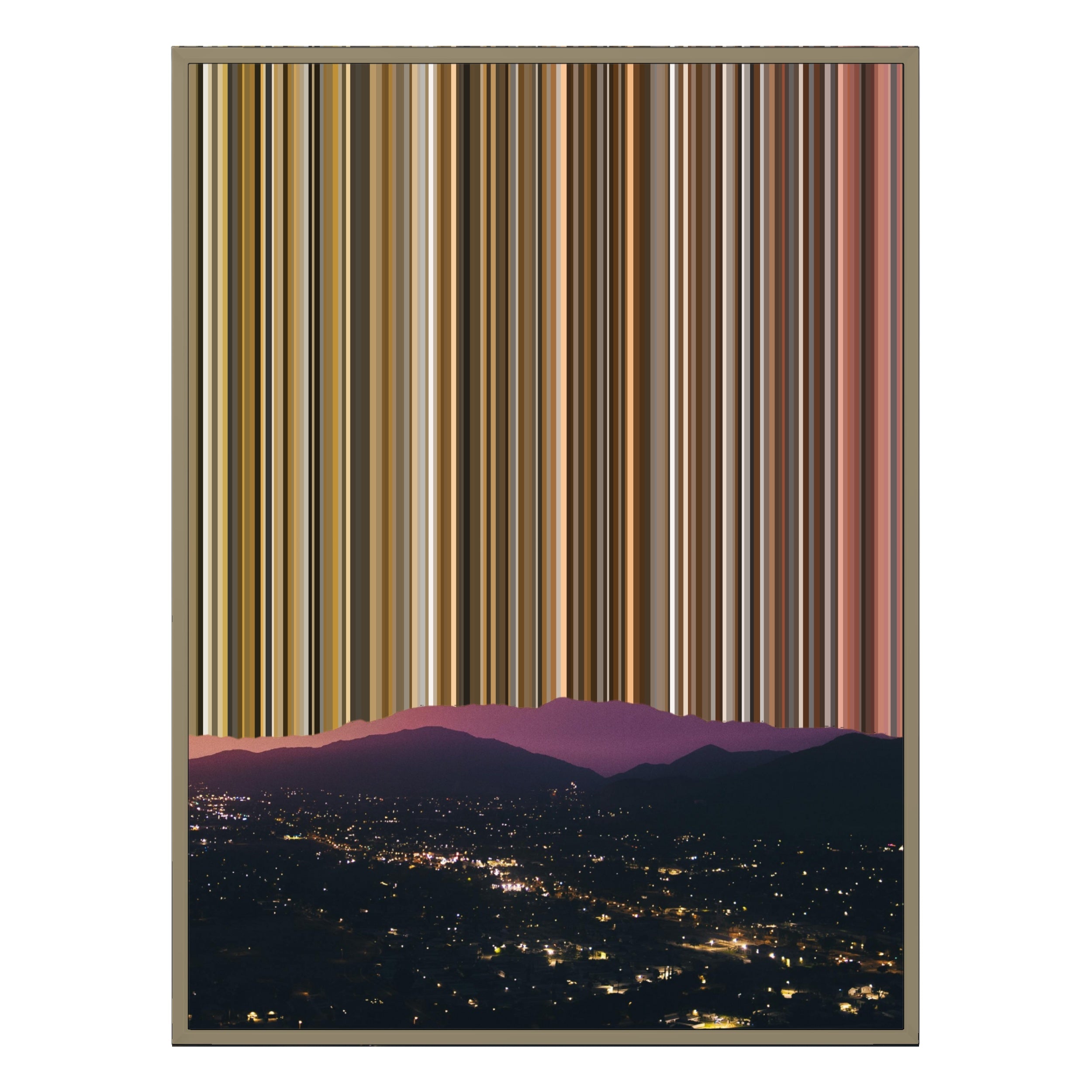 14×8" Metallic Float Frame Canvas - Natural Frame variant