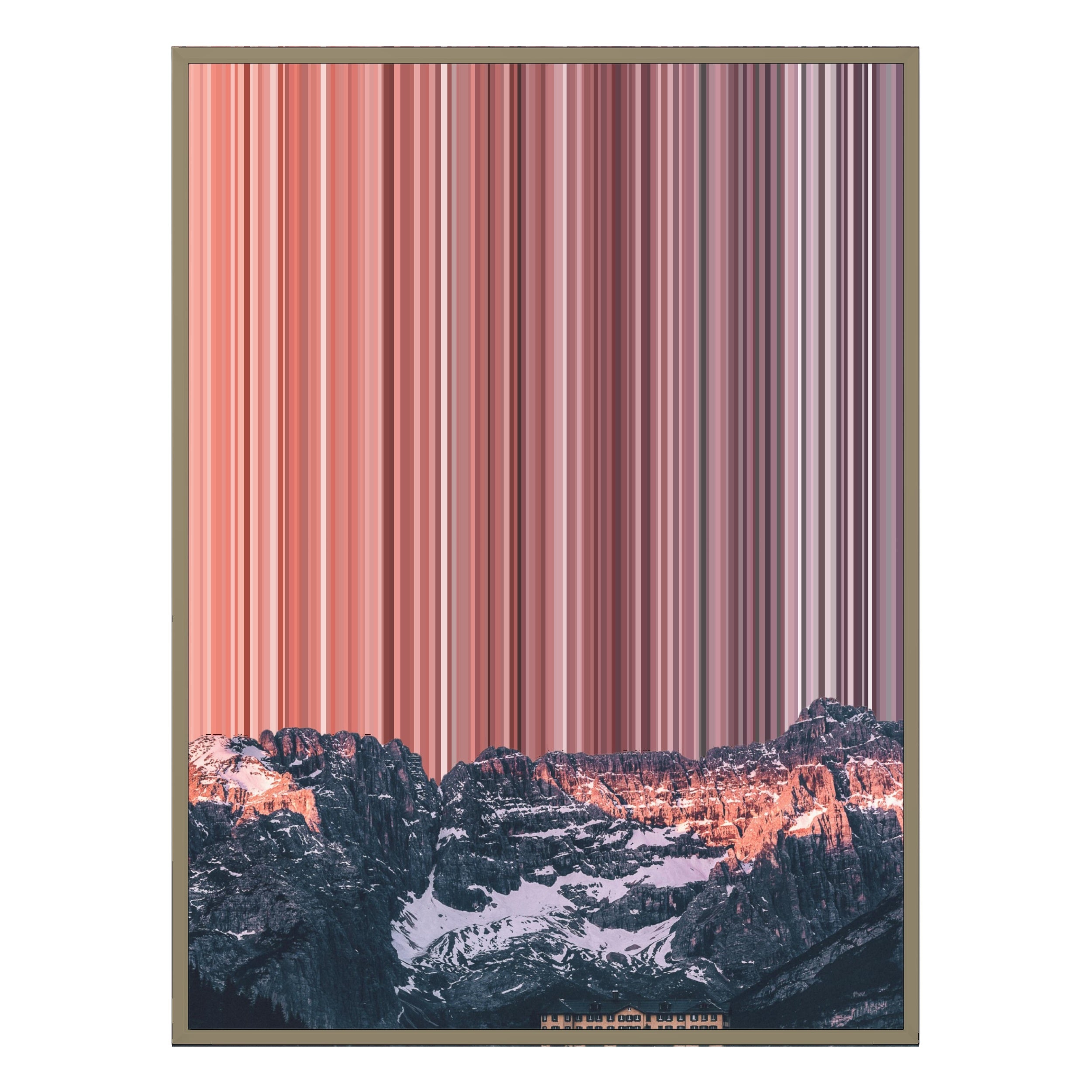 14×8" Metallic Float Frame Canvas - Natural Frame variant