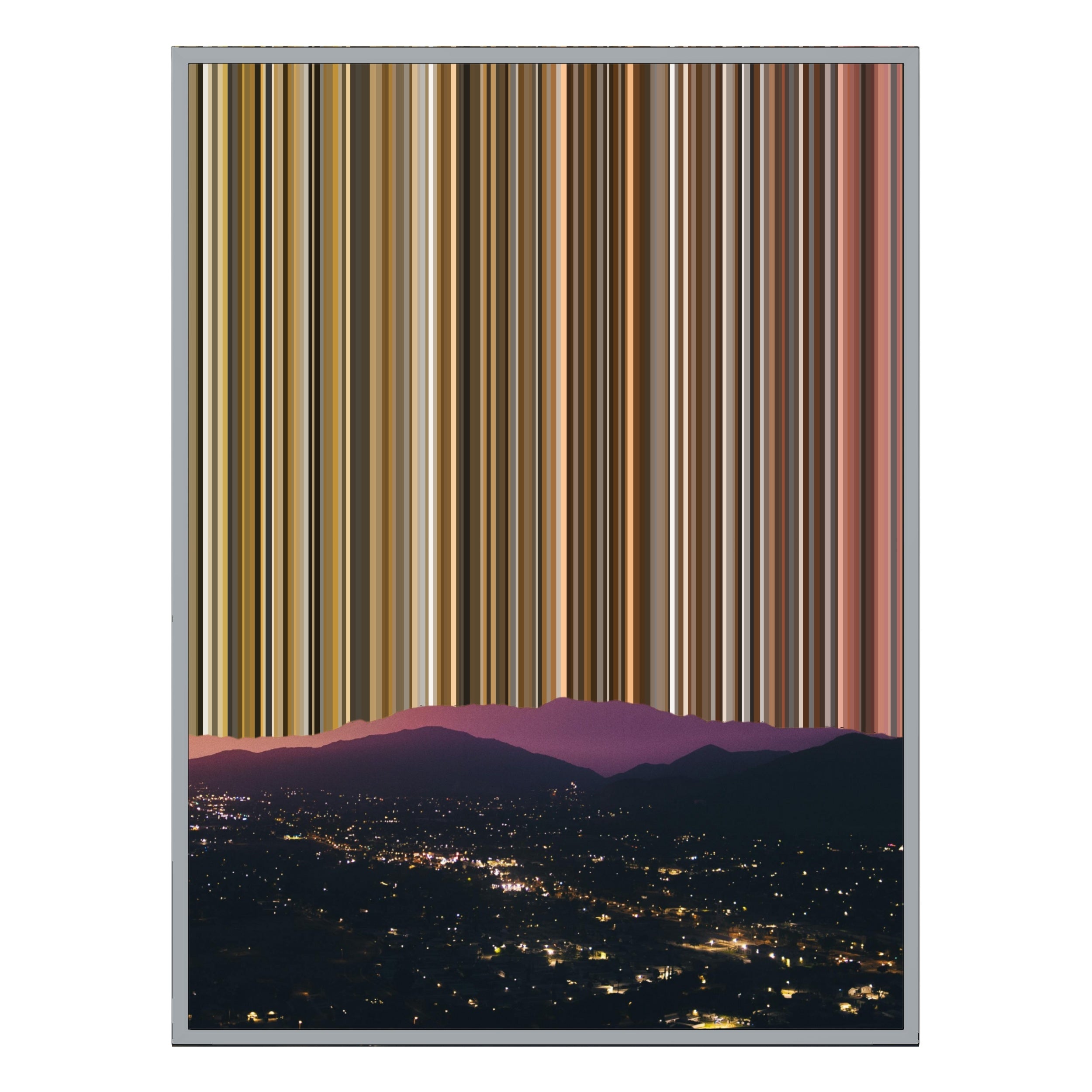 14×8" Metallic Float Frame Canvas - Silver Frame variant