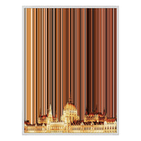 14×8" Metallic Float Frame Canvas - White Frame variant