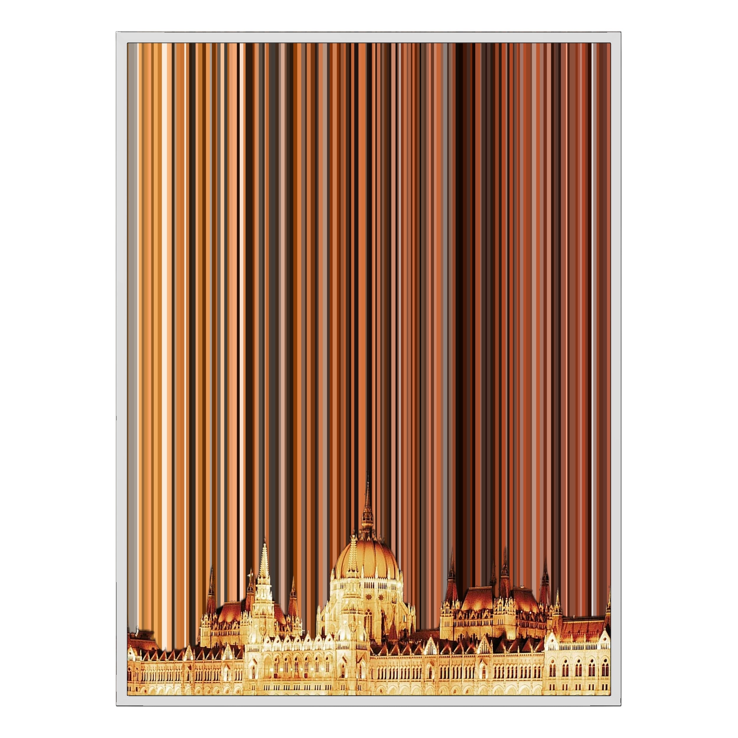 14×8" Metallic Float Frame Canvas - White Frame variant