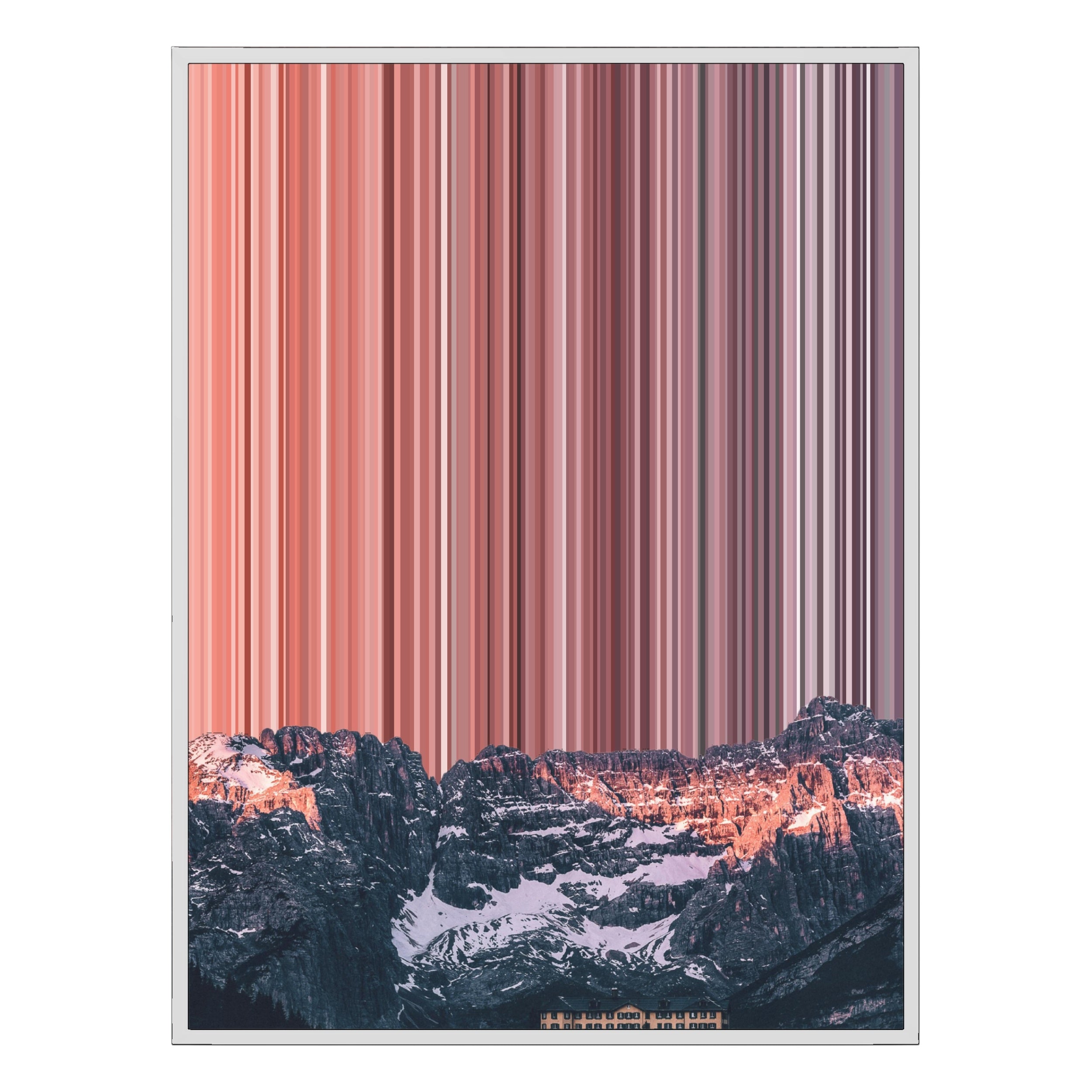 14×8" Metallic Float Frame Canvas - White Frame variant