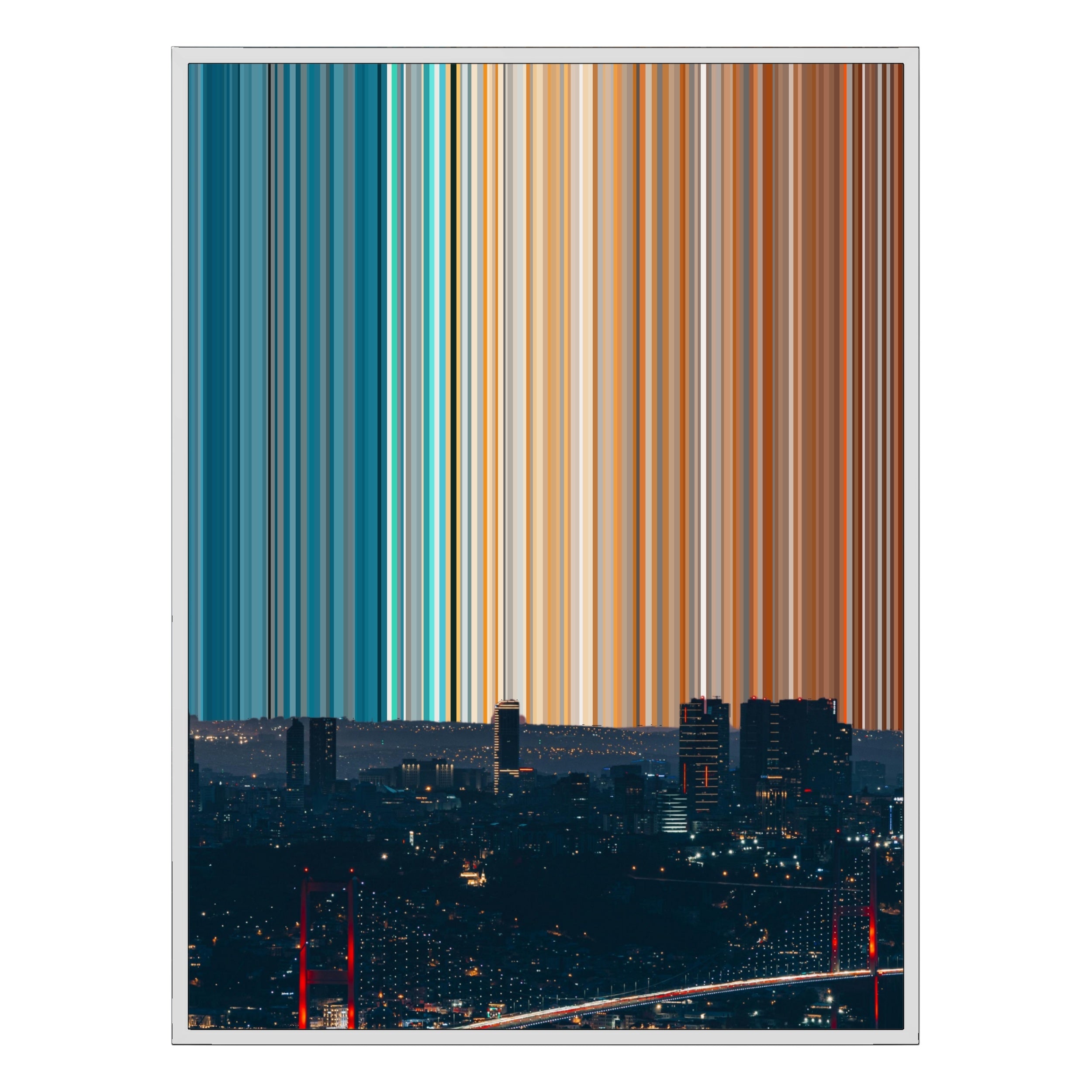 14×8" Metallic Float Frame Canvas - White Frame variant