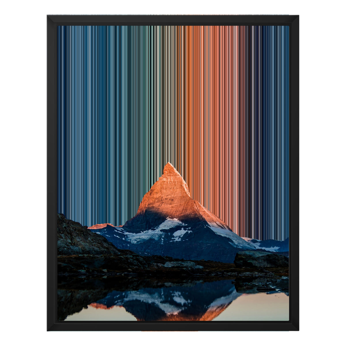 Leinwandbild mit Schattenfugenrahmen im Format 16×20", schwarzer Rahmen