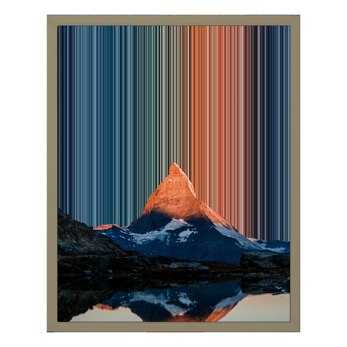 Leinwandbild mit Schattenfugenrahmen im Format 16×20", Rahmen aus Naturholz