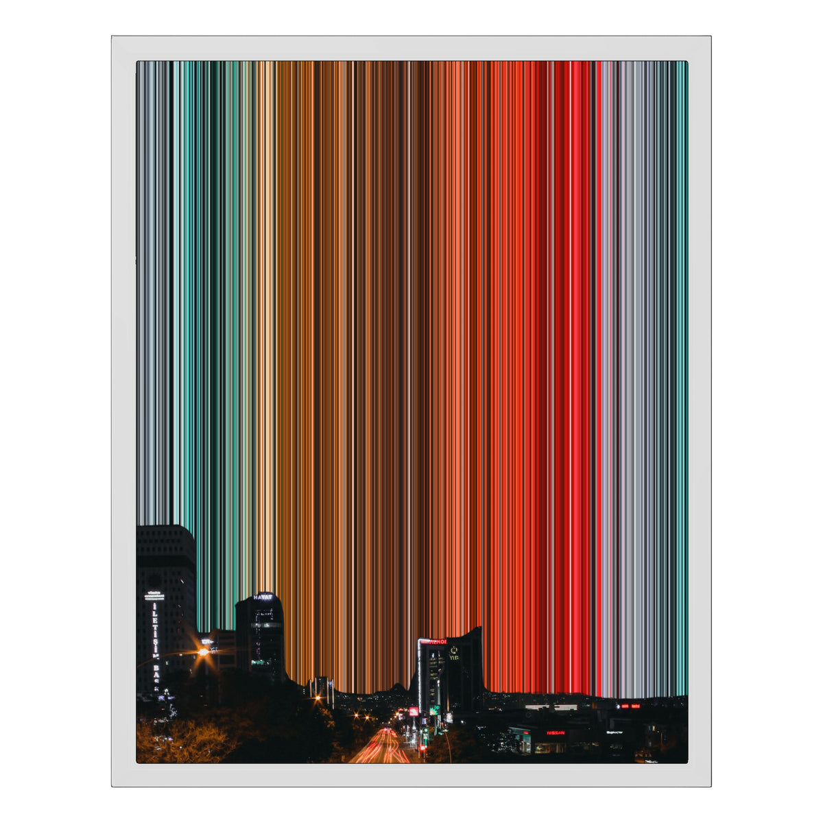 16×20" Float Frame Canvas - White Frame variant