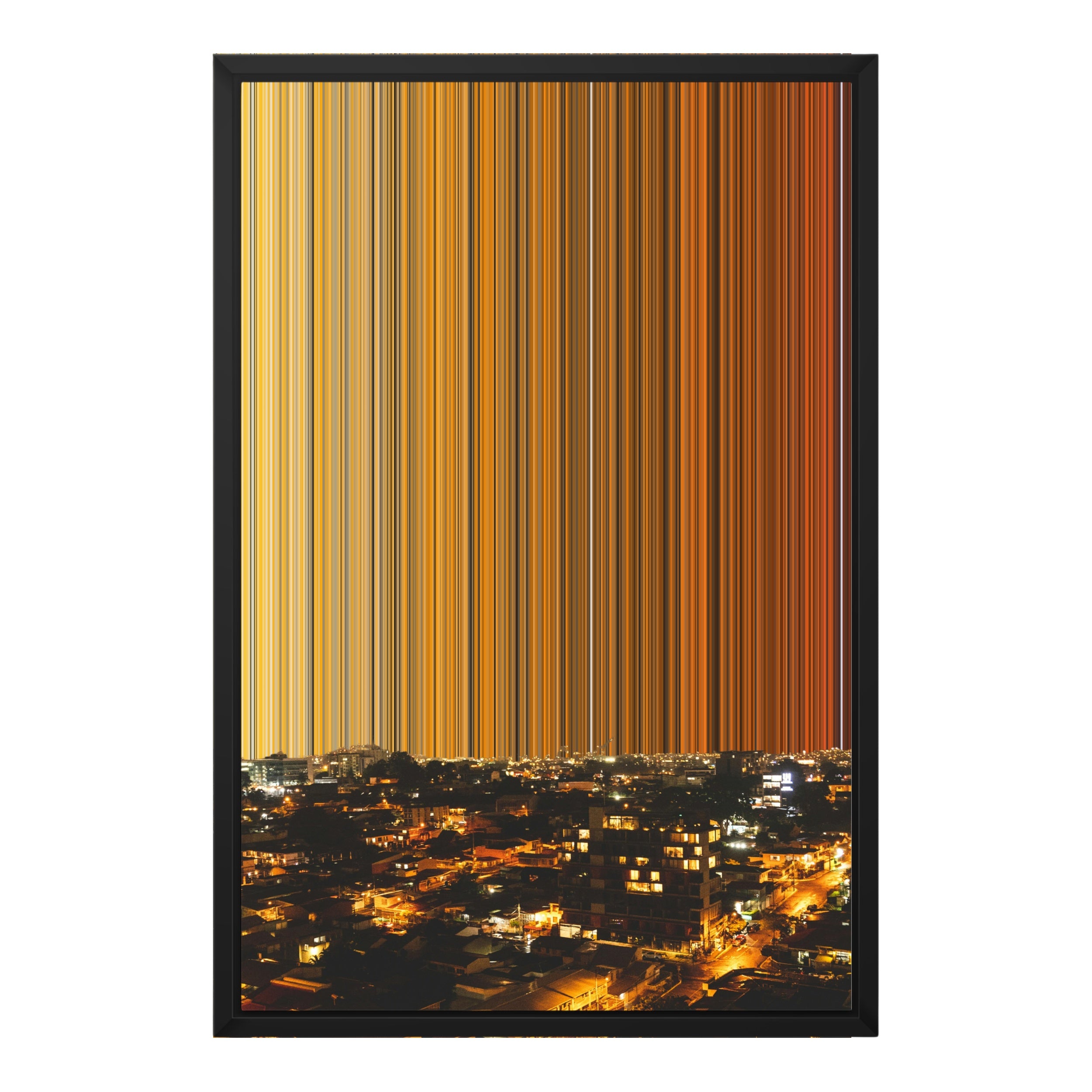 18×22" Metallic Float Frame Canvas - Black Frame variant