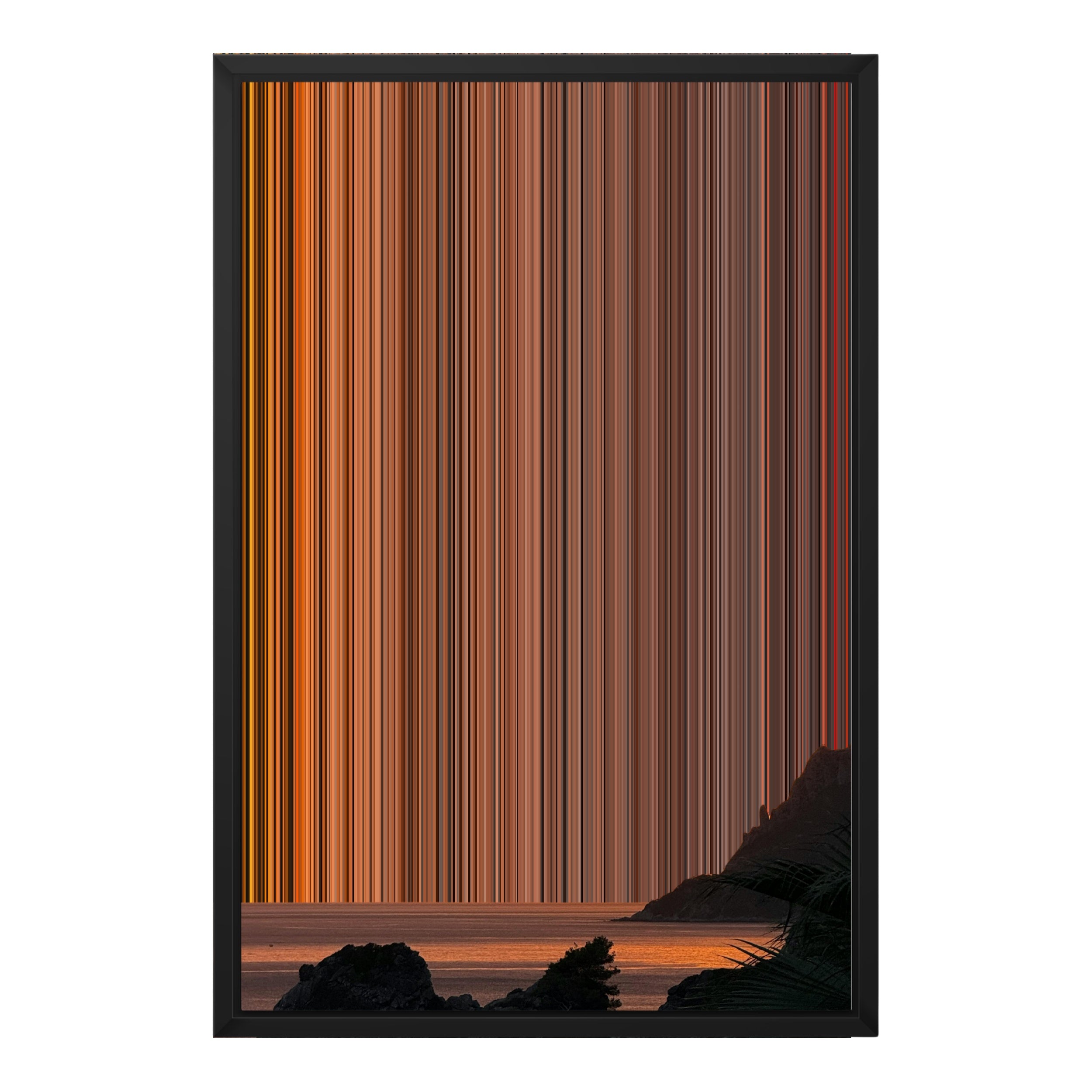 18×22" Metallic Float Frame Canvas - Black Frame variant