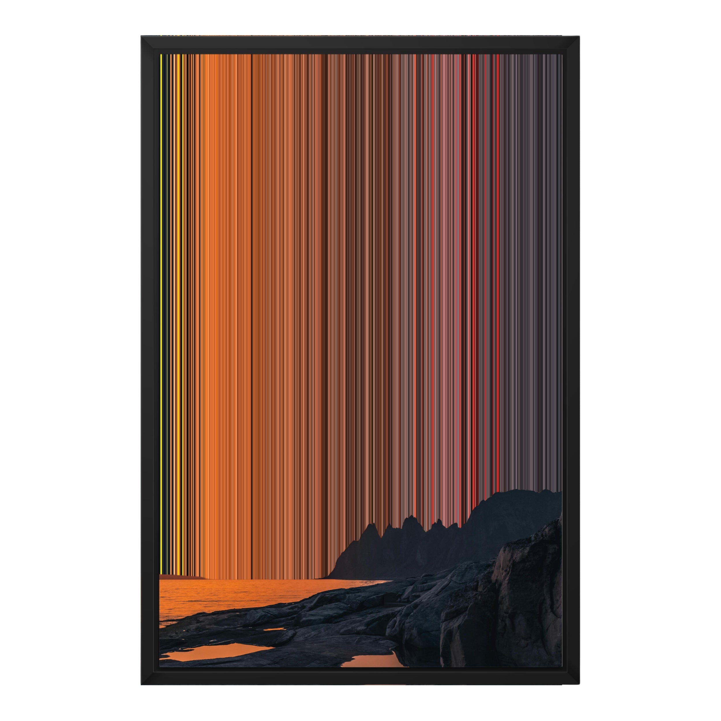 18×22" Metallic Float Frame Canvas - Black Frame variant