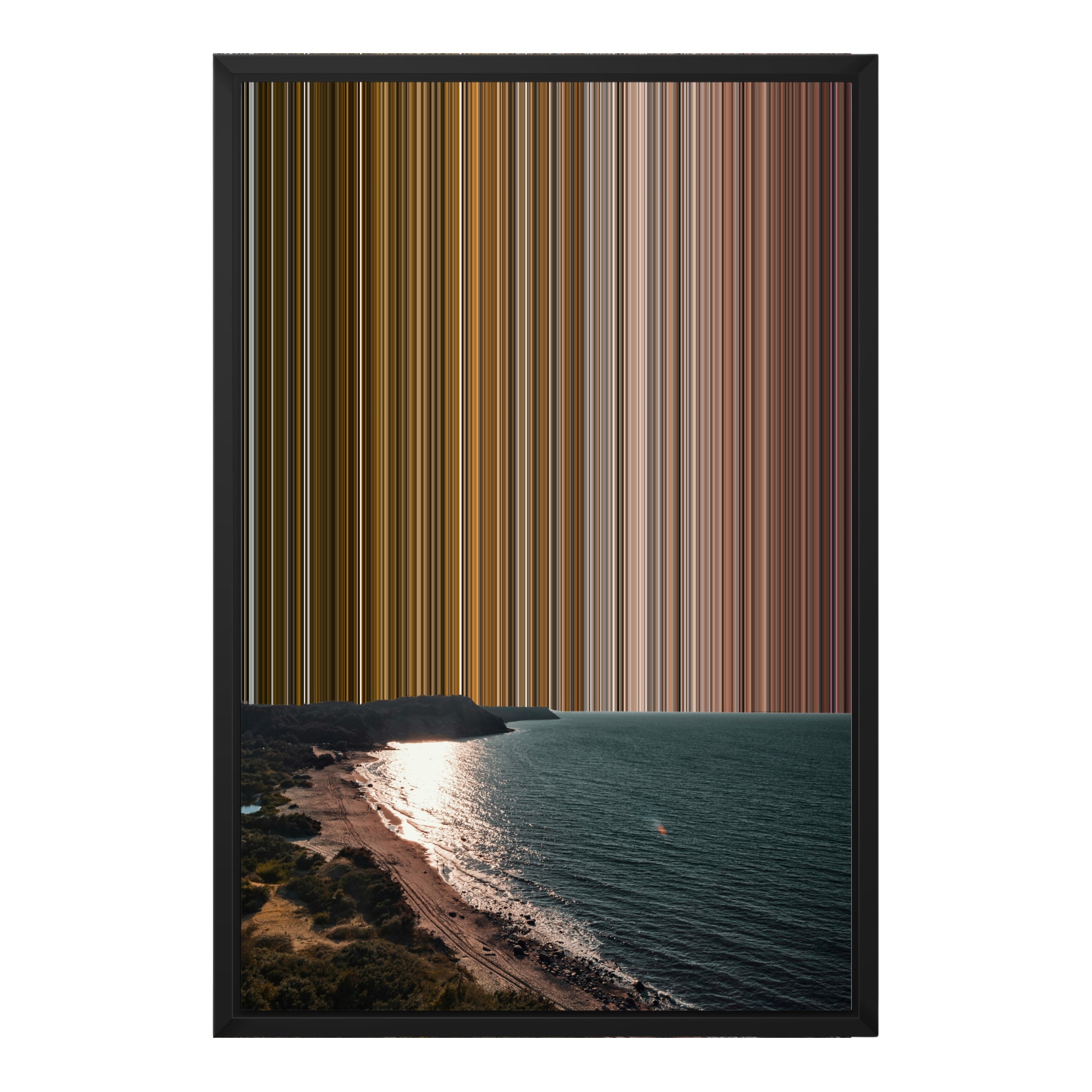 18×22" Metallic Float Frame Canvas - Black Frame variant