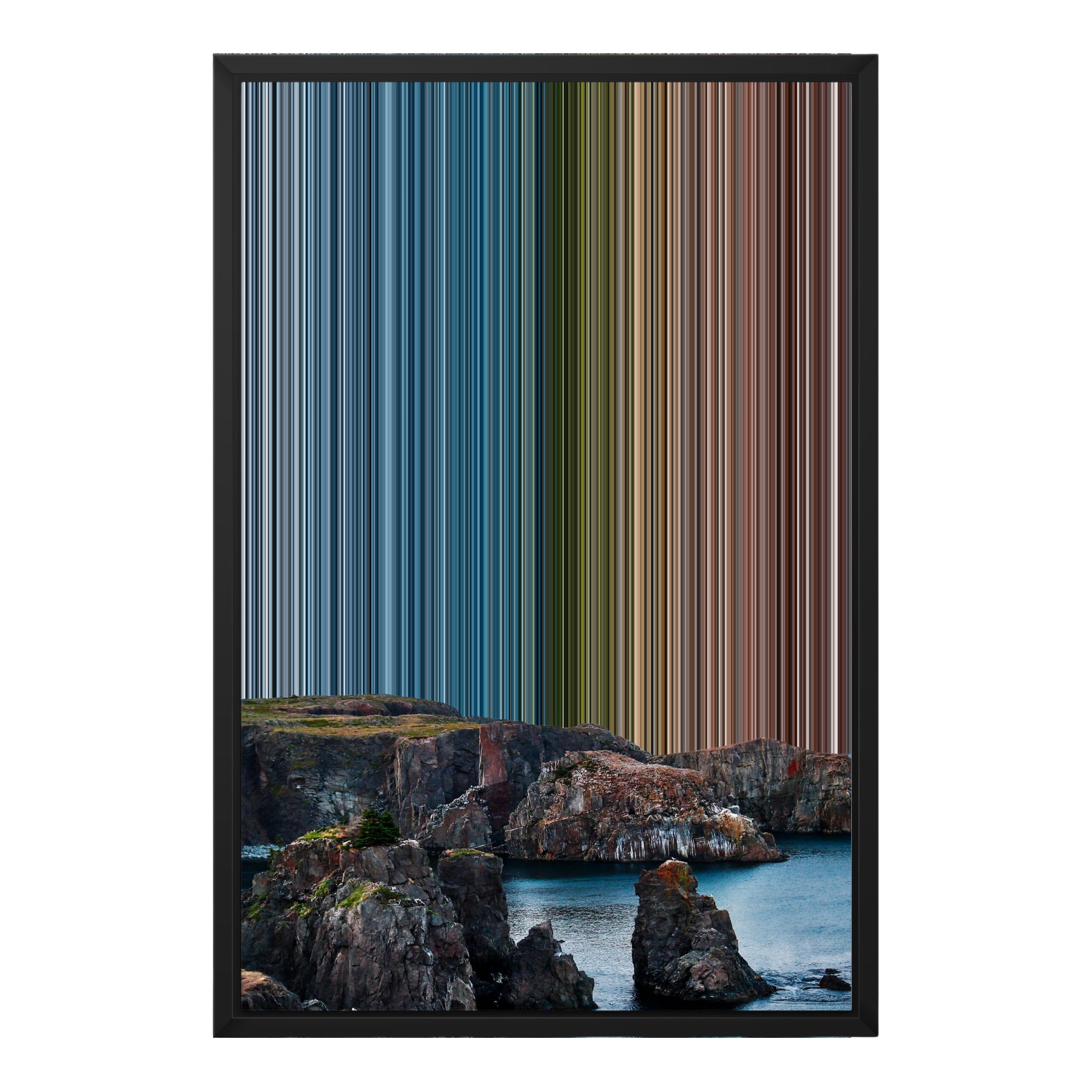 18×22" Metallic Float Frame Canvas - Black Frame variant