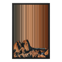 18×22" Metallic Float Frame Canvas - Black Frame variant