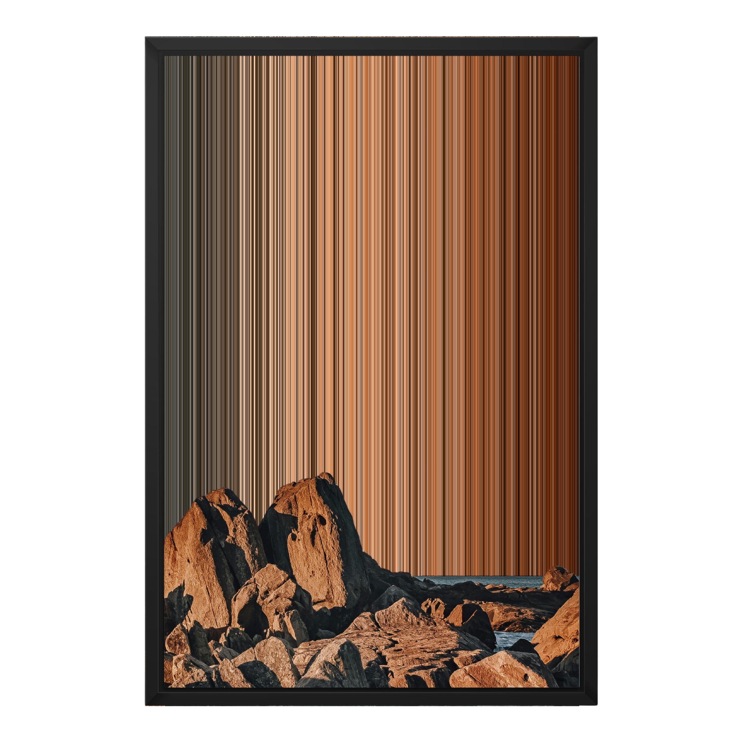 18×22" Metallic Float Frame Canvas - Black Frame variant