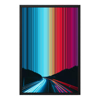 18×22" Metallic Float Frame Canvas - Black Frame variant