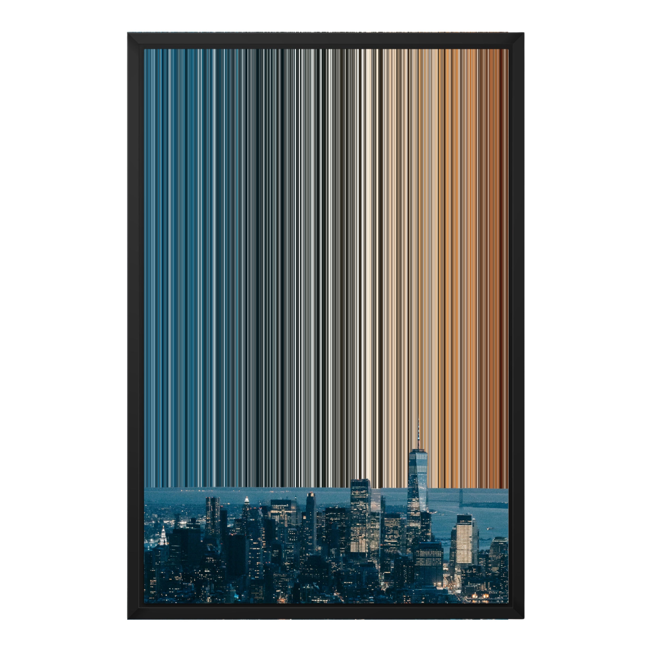 18×22" Metallic Float Frame Canvas - Black Frame variant