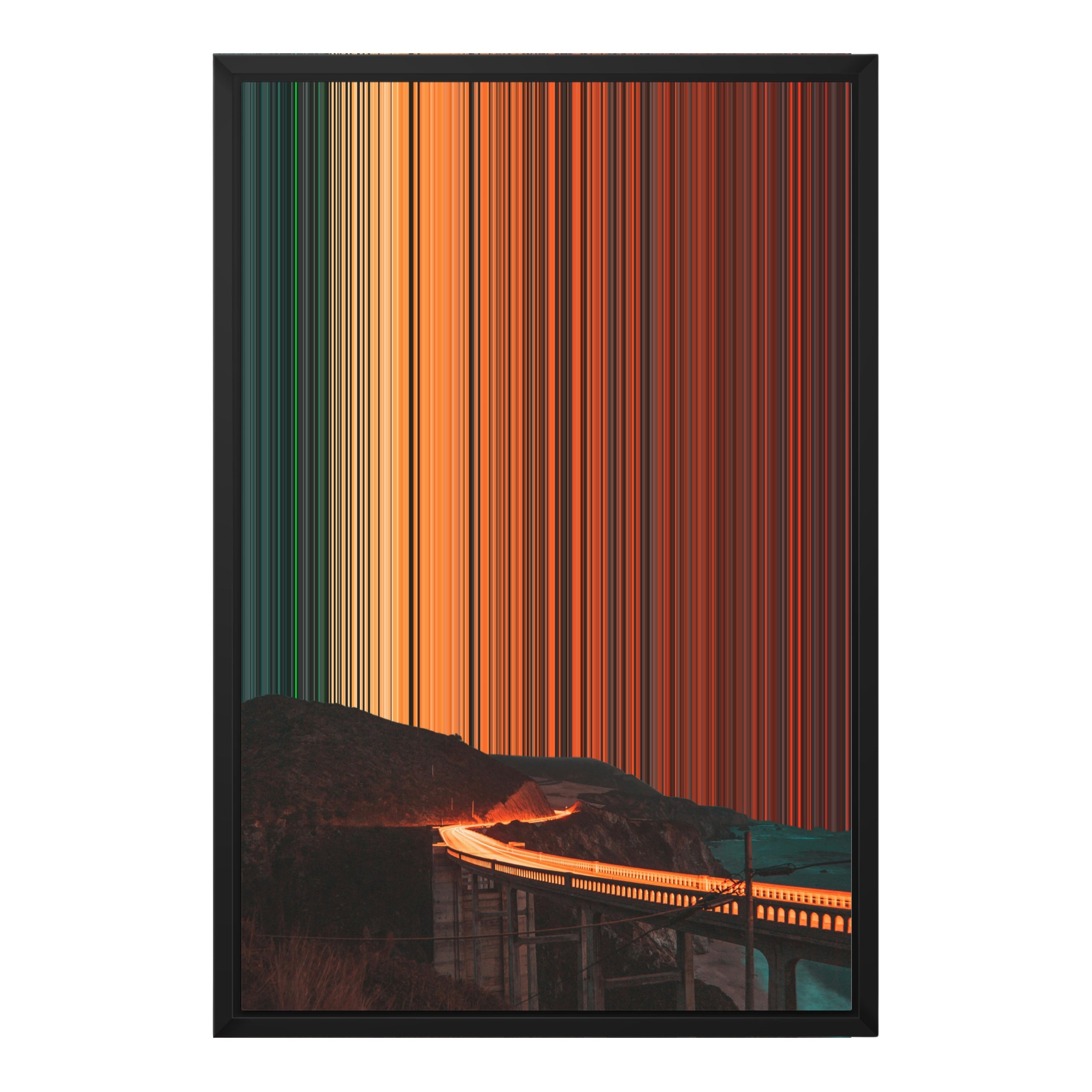 18×22" Metallic Float Frame Canvas - Black Frame variant