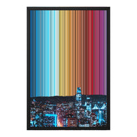 18×22" Metallic Float Frame Canvas - Black Frame variant