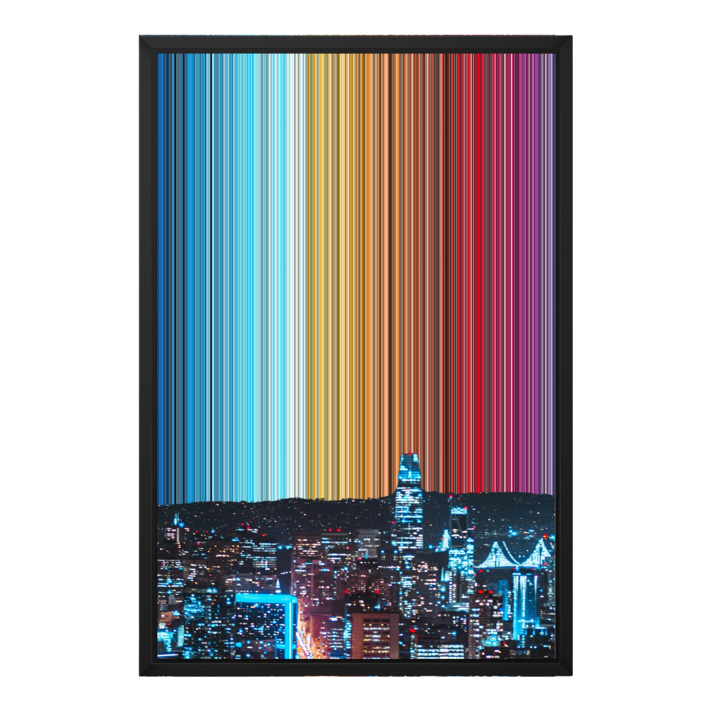 18×22" Metallic Float Frame Canvas - Black Frame variant