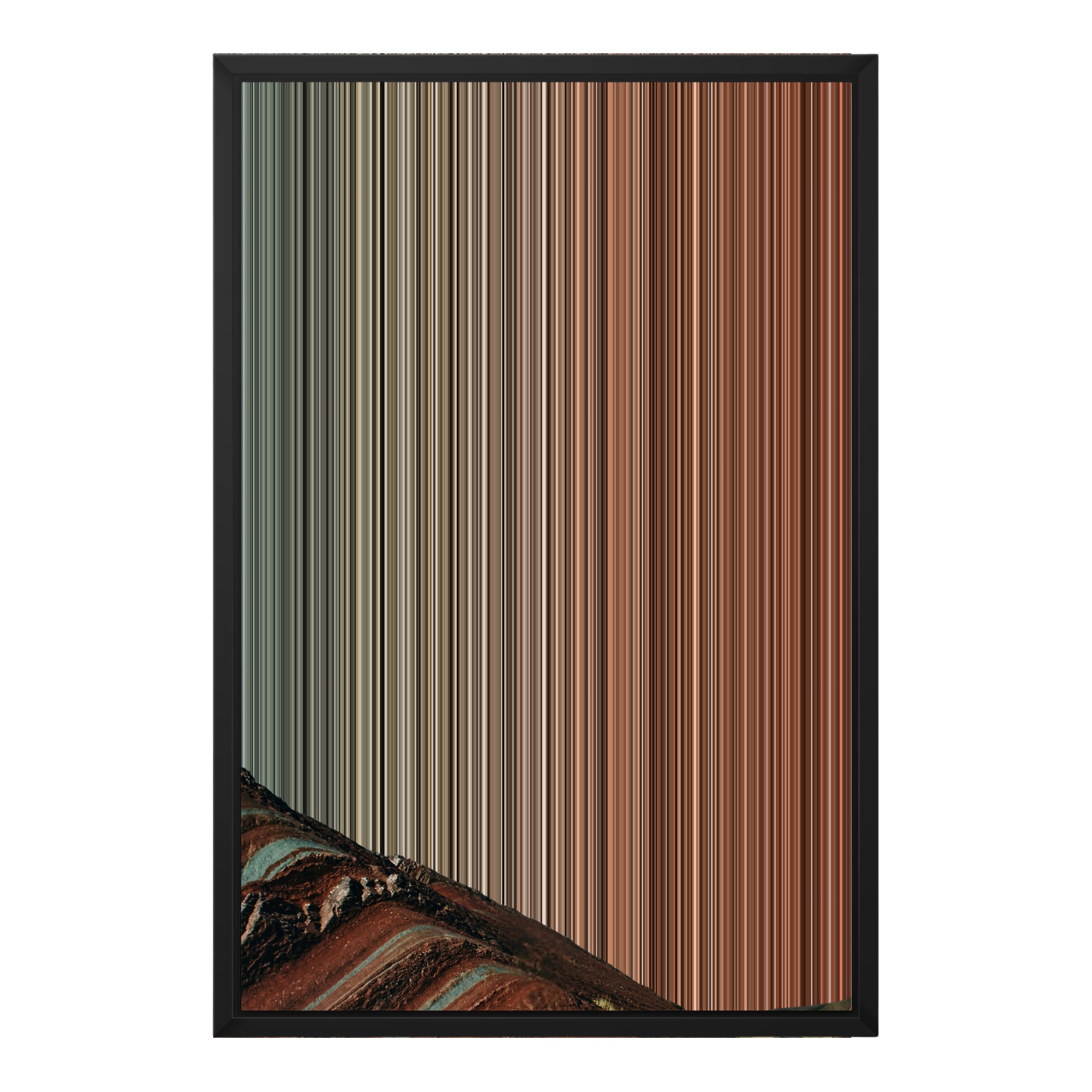 18×22" Metallic Float Frame Canvas - Black Frame variant