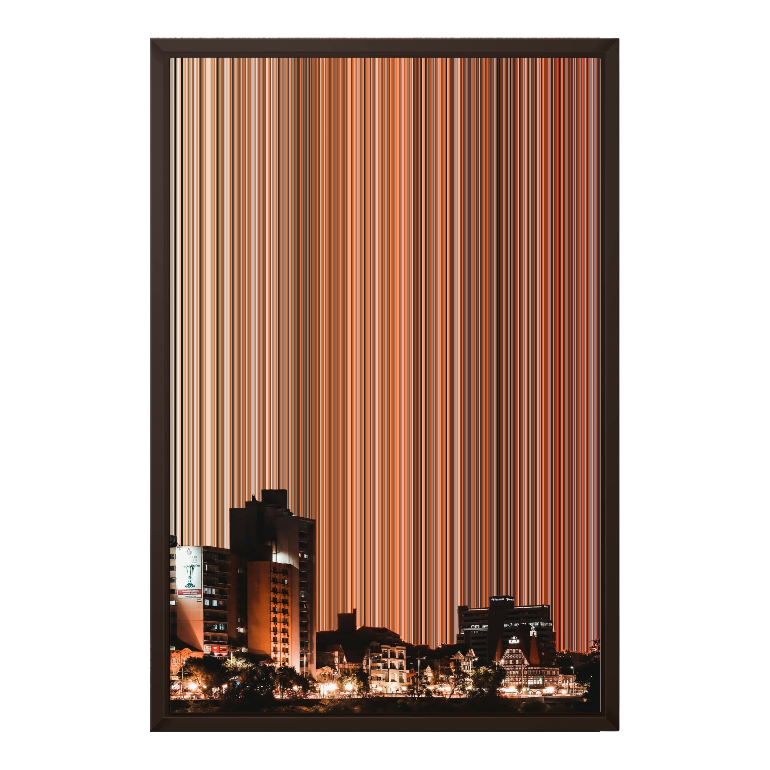 18×22" Metallic Float Frame Canvas - Brown Frame variant