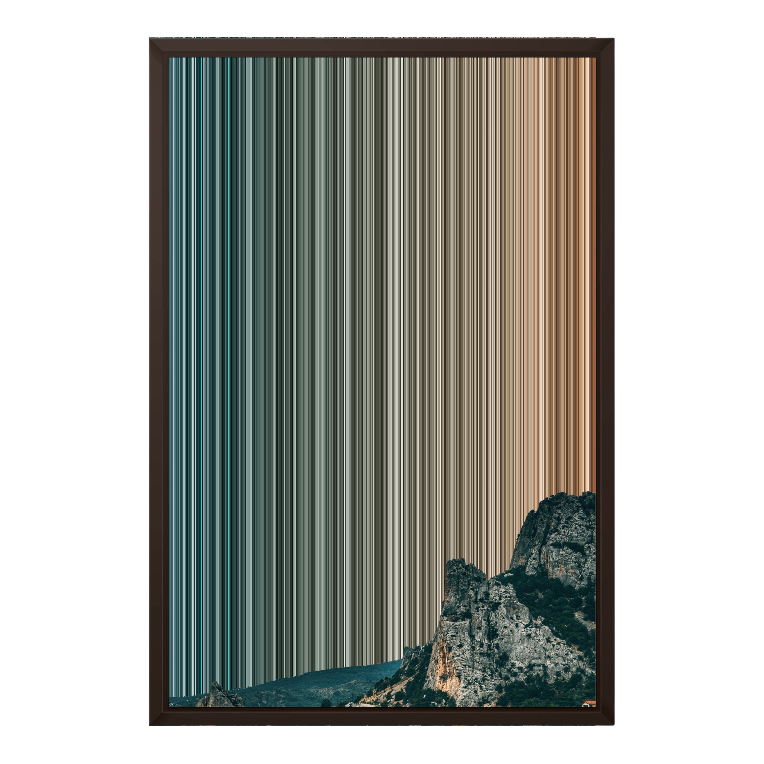 18×22" Metallic Float Frame Canvas - Brown Frame variant