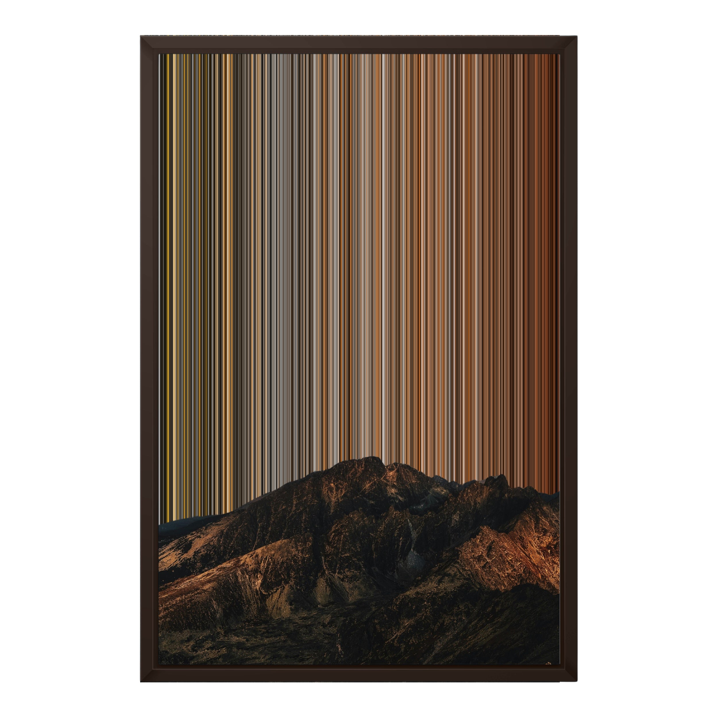 18×22" Metallic Float Frame Canvas - Brown Frame variant