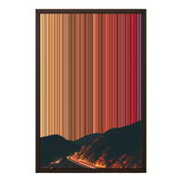 18×22" Metallic Float Frame Canvas - Brown Frame variant