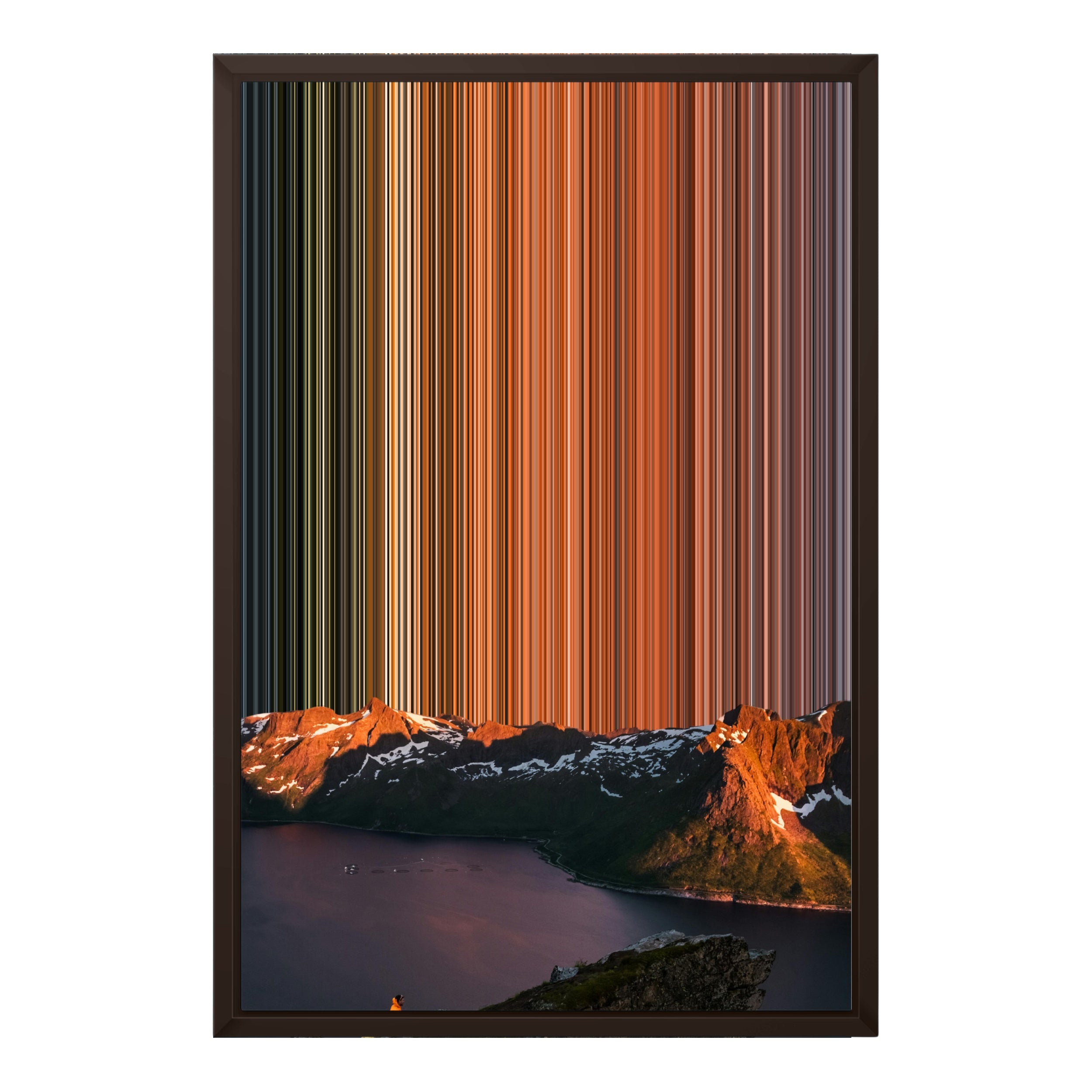 18×22" Metallic Float Frame Canvas - Brown Frame variant