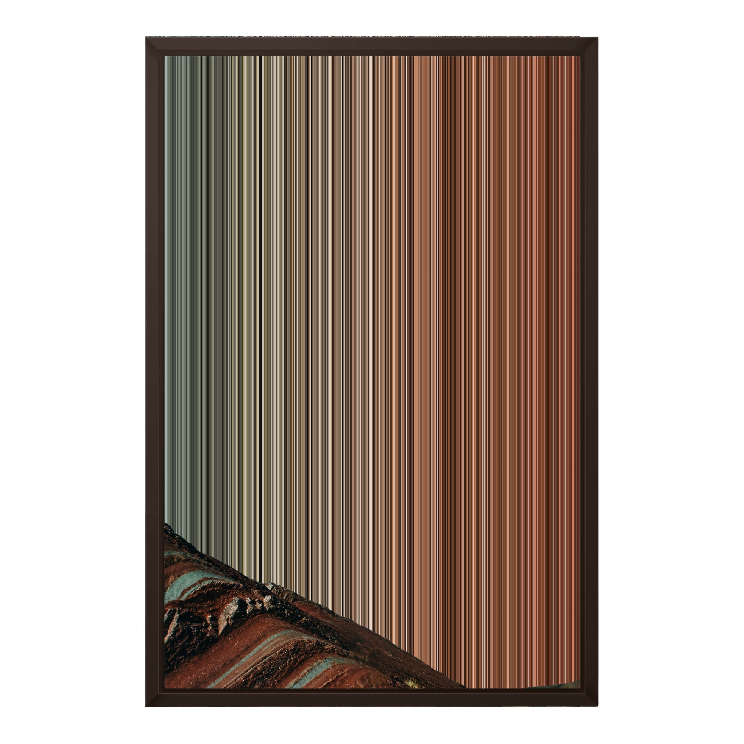 18×22" Metallic Float Frame Canvas - Brown Frame variant