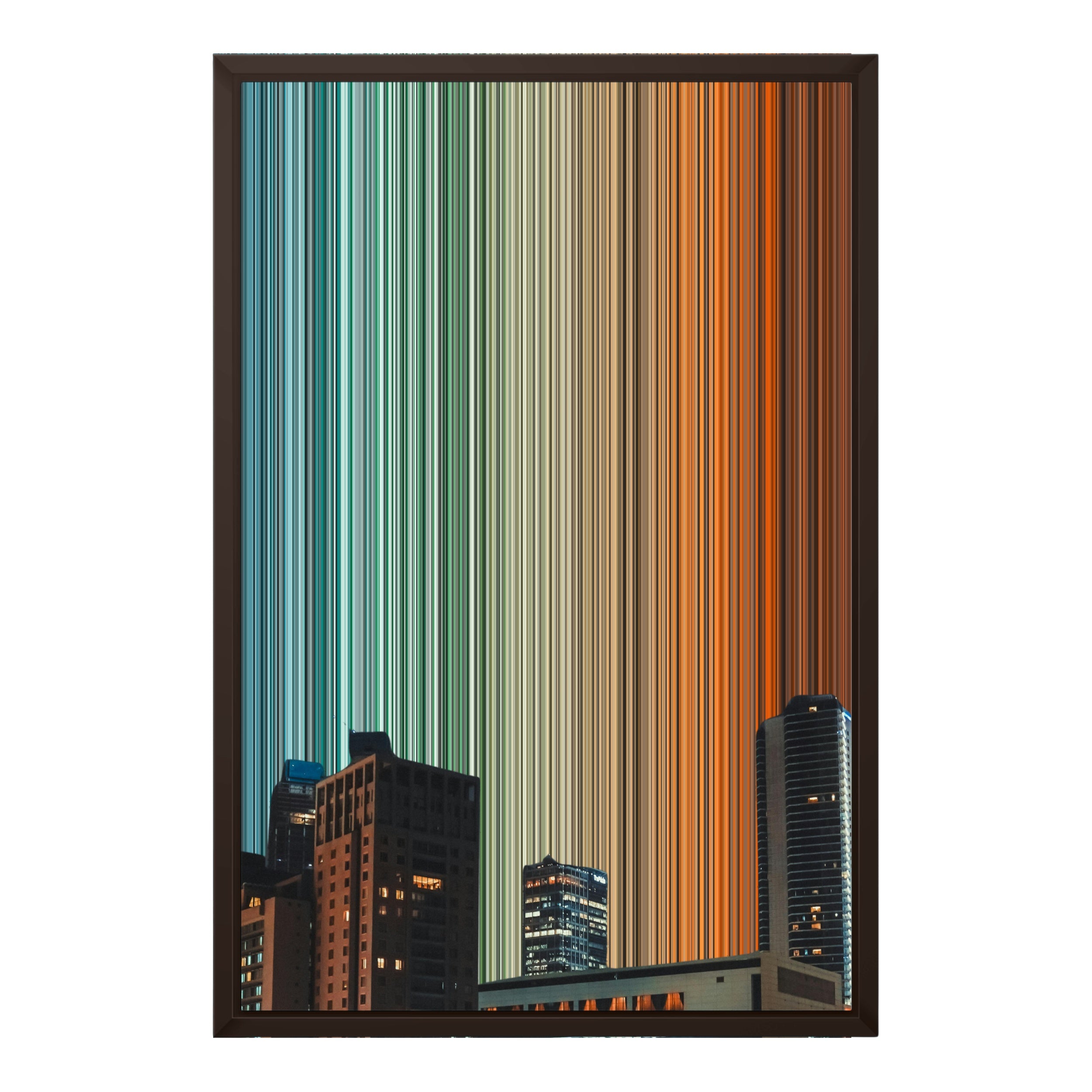 18×22" Metallic Float Frame Canvas - Brown Frame variant