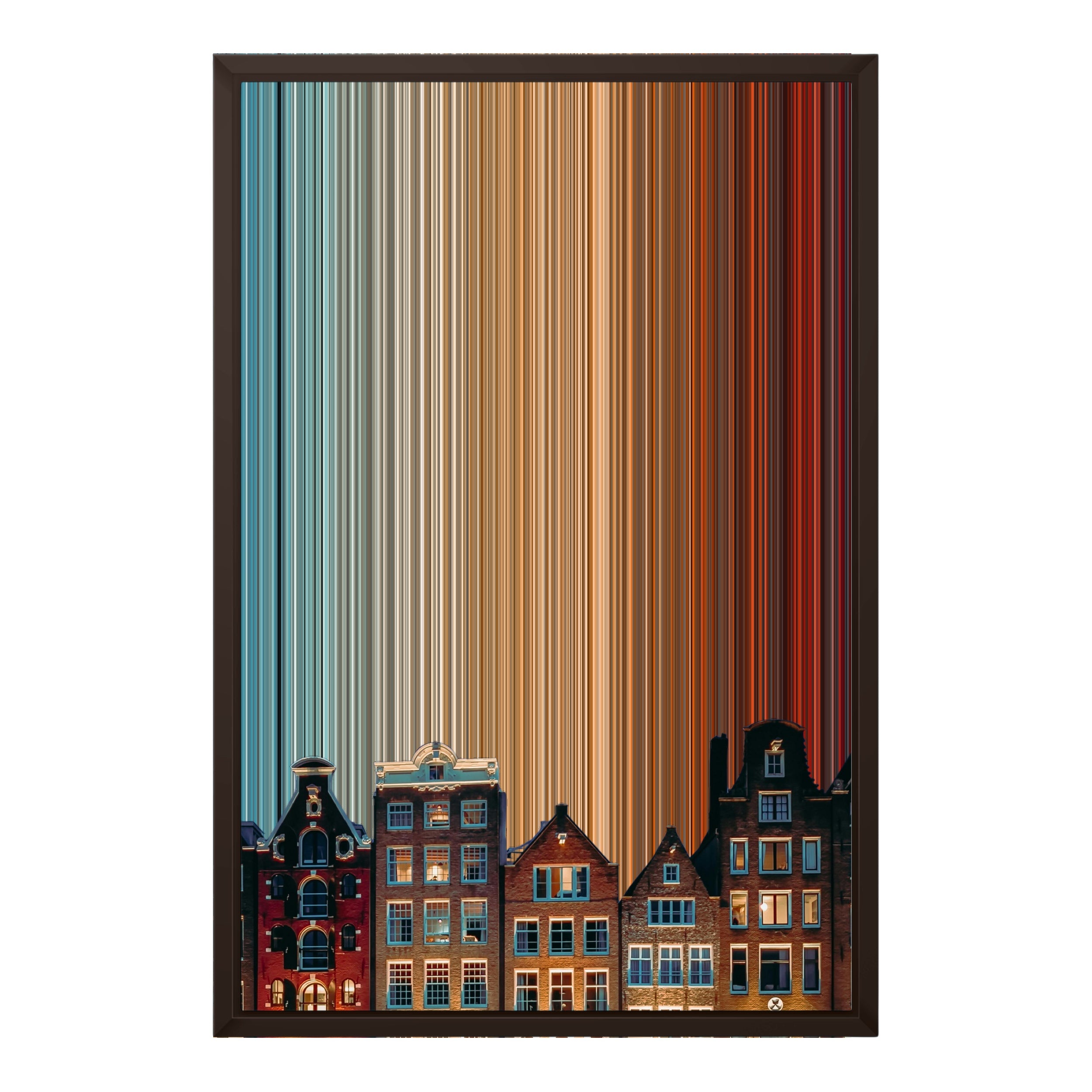 18×22" Metallic Float Frame Canvas - Brown Frame variant