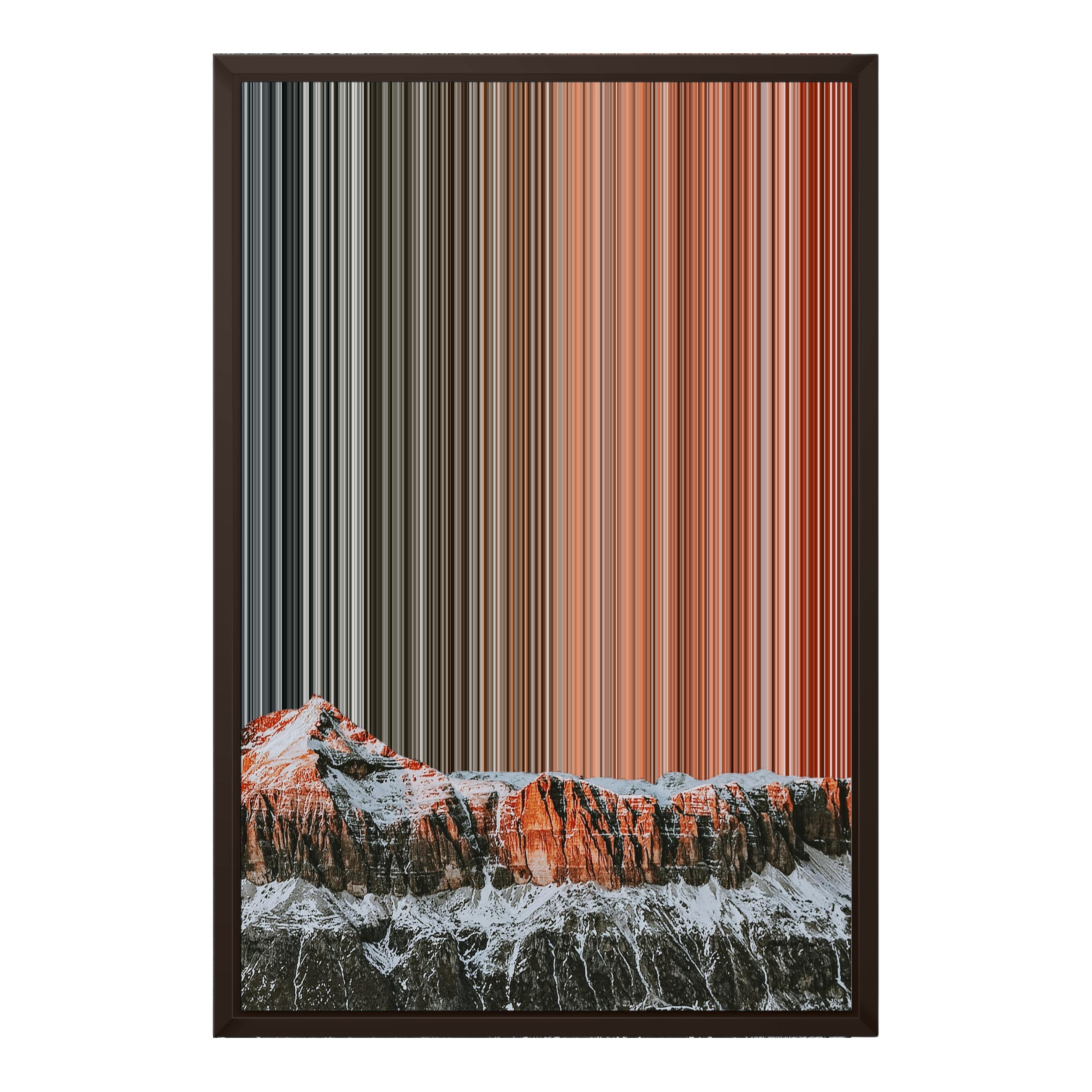 18×22" Metallic Float Frame Canvas - Brown Frame variant