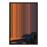 18×22" Metallic Float Frame Canvas - Brown Frame variant