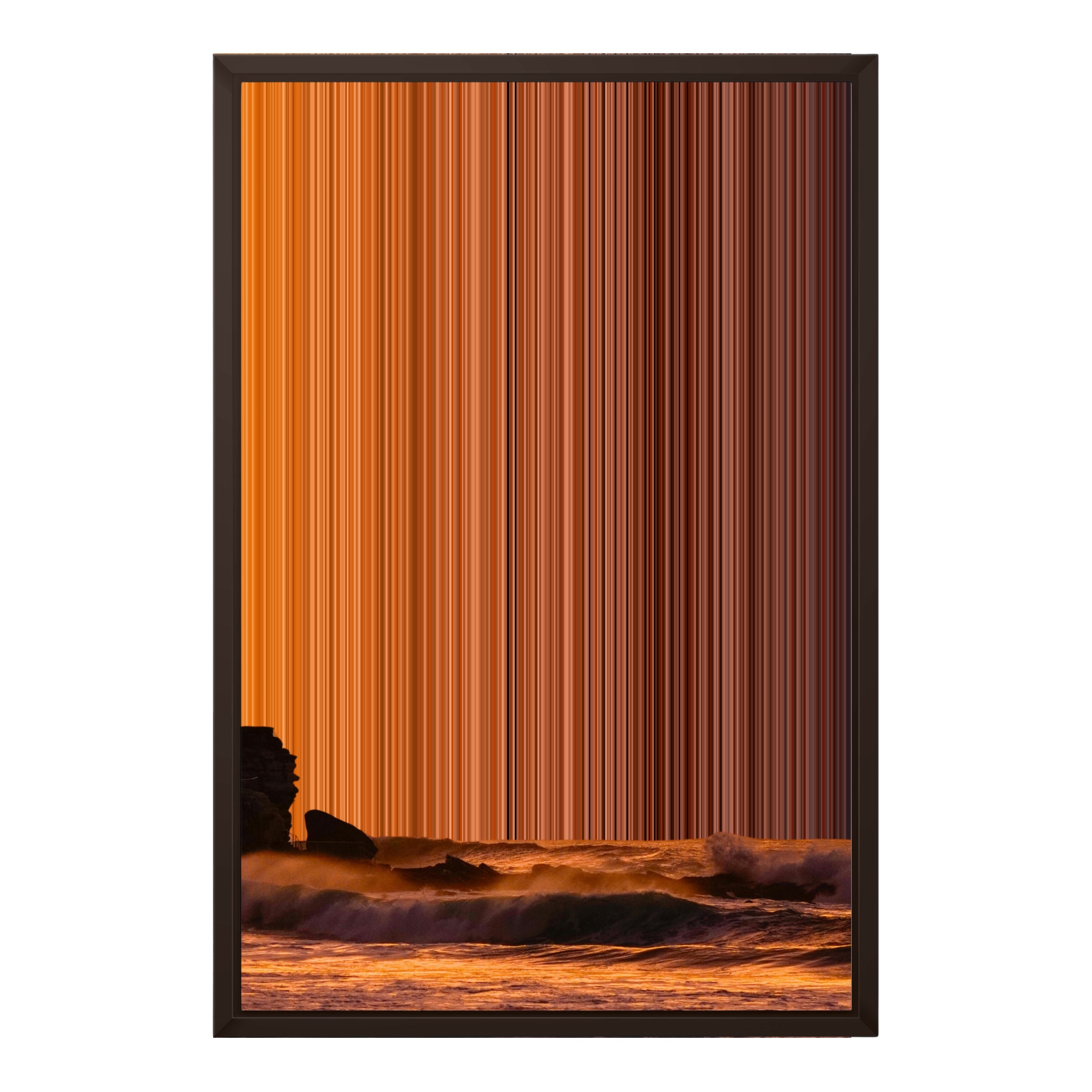 18×22" Metallic Float Frame Canvas - Brown Frame variant