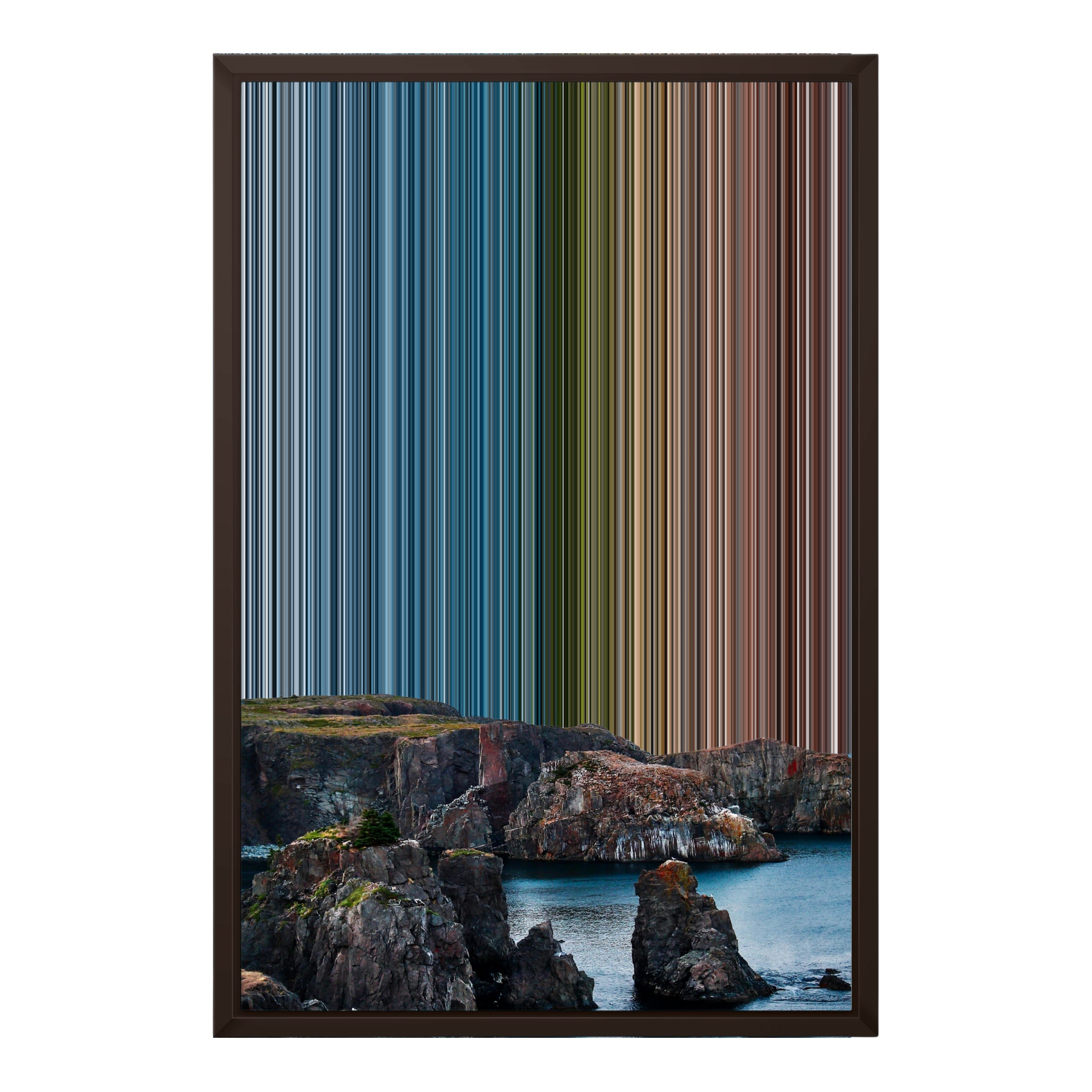 18×22" Metallic Float Frame Canvas - Brown Frame variant